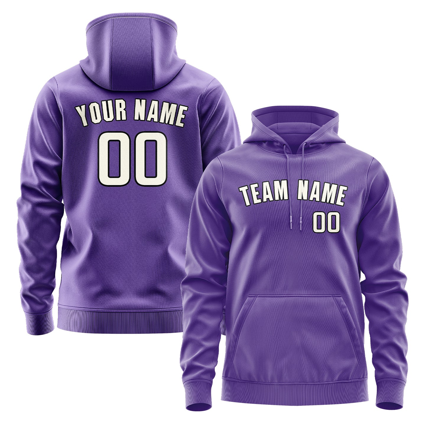 Maßgeschneidertes Lavendel Beige Hoodie