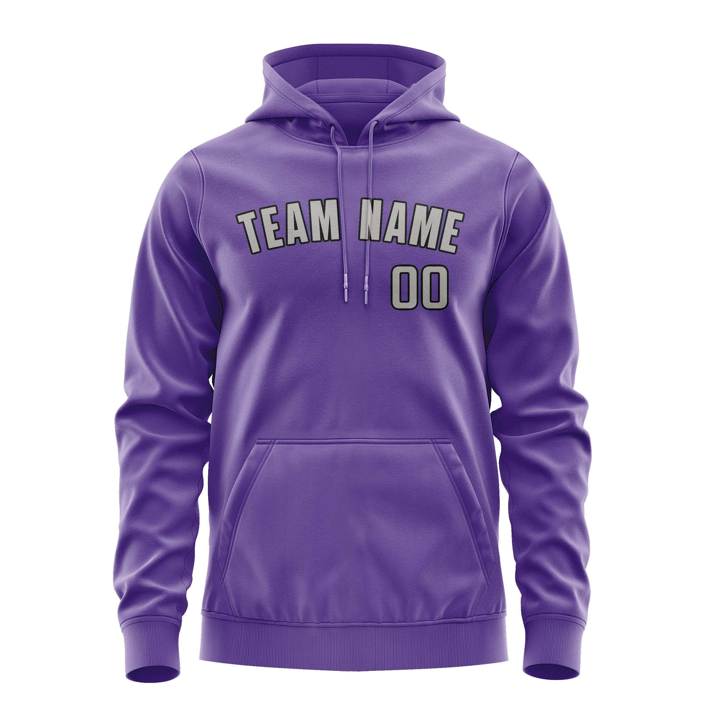 Maßgeschneidertes Lavendel Grau Hoodie