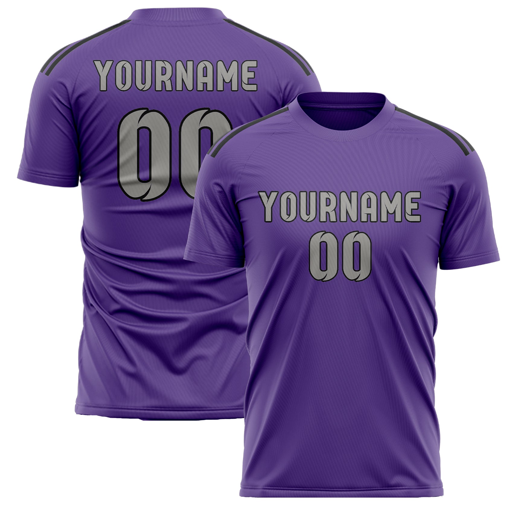 Benutzerdefiniertes Professionelles Lavendel Grau Fußballtrikot