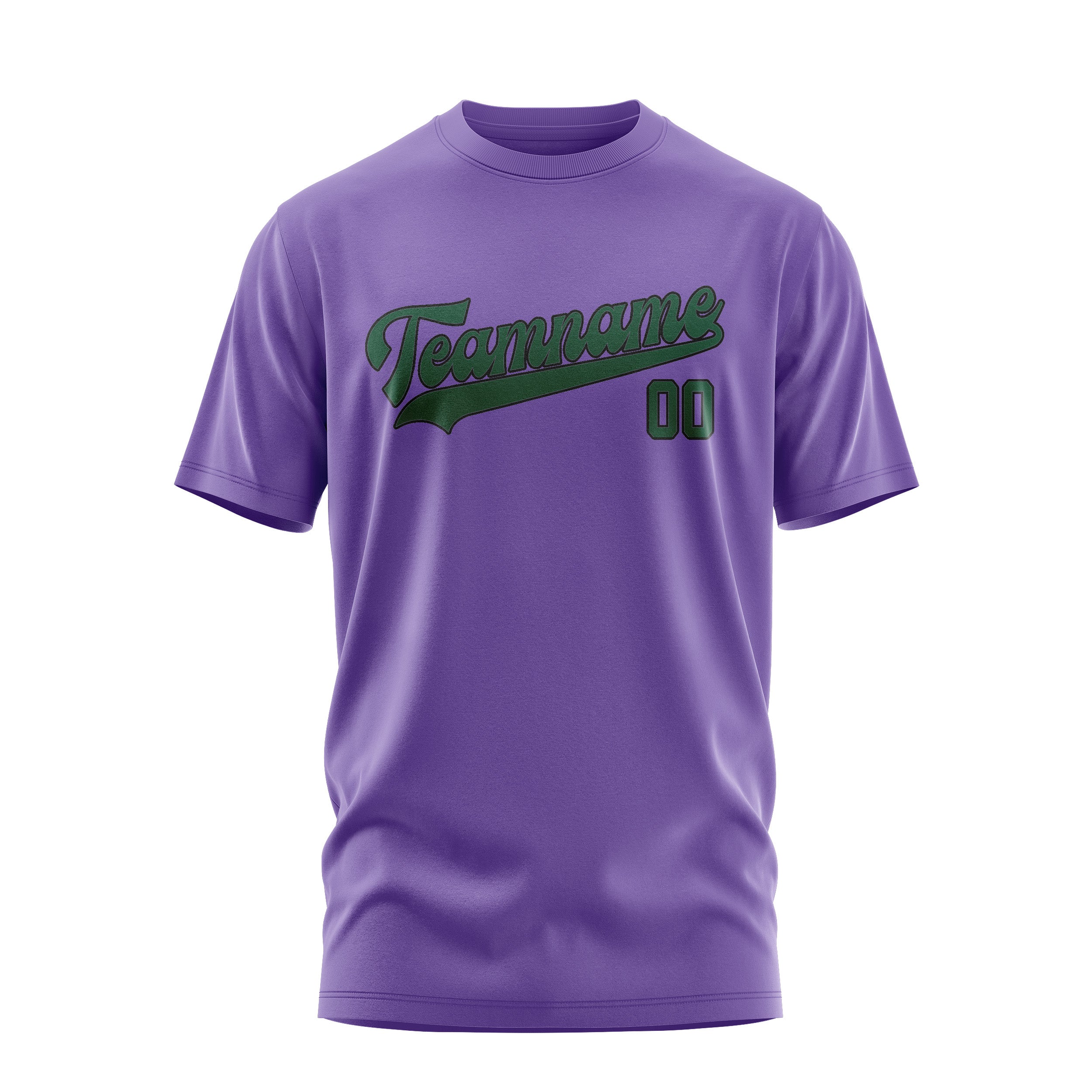 Maßgeschneidertes Lavendel Moosgrün T-Shirt