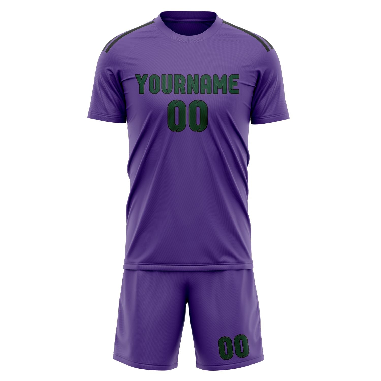 Maßgeschneidertes Professionelles Lavendel Moosgrün Fußballtrikot-Set