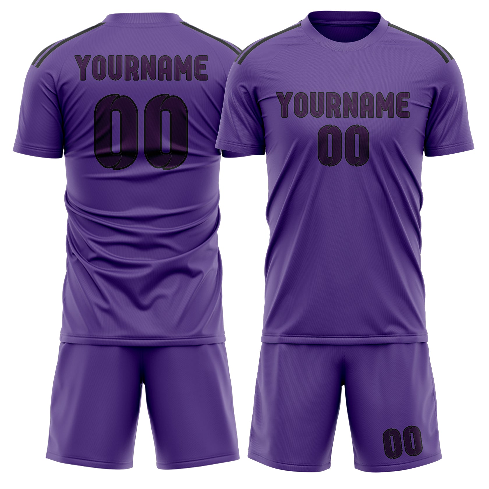 Maßgeschneidertes Professionelles Lavendel Lila Fußballtrikot-Set