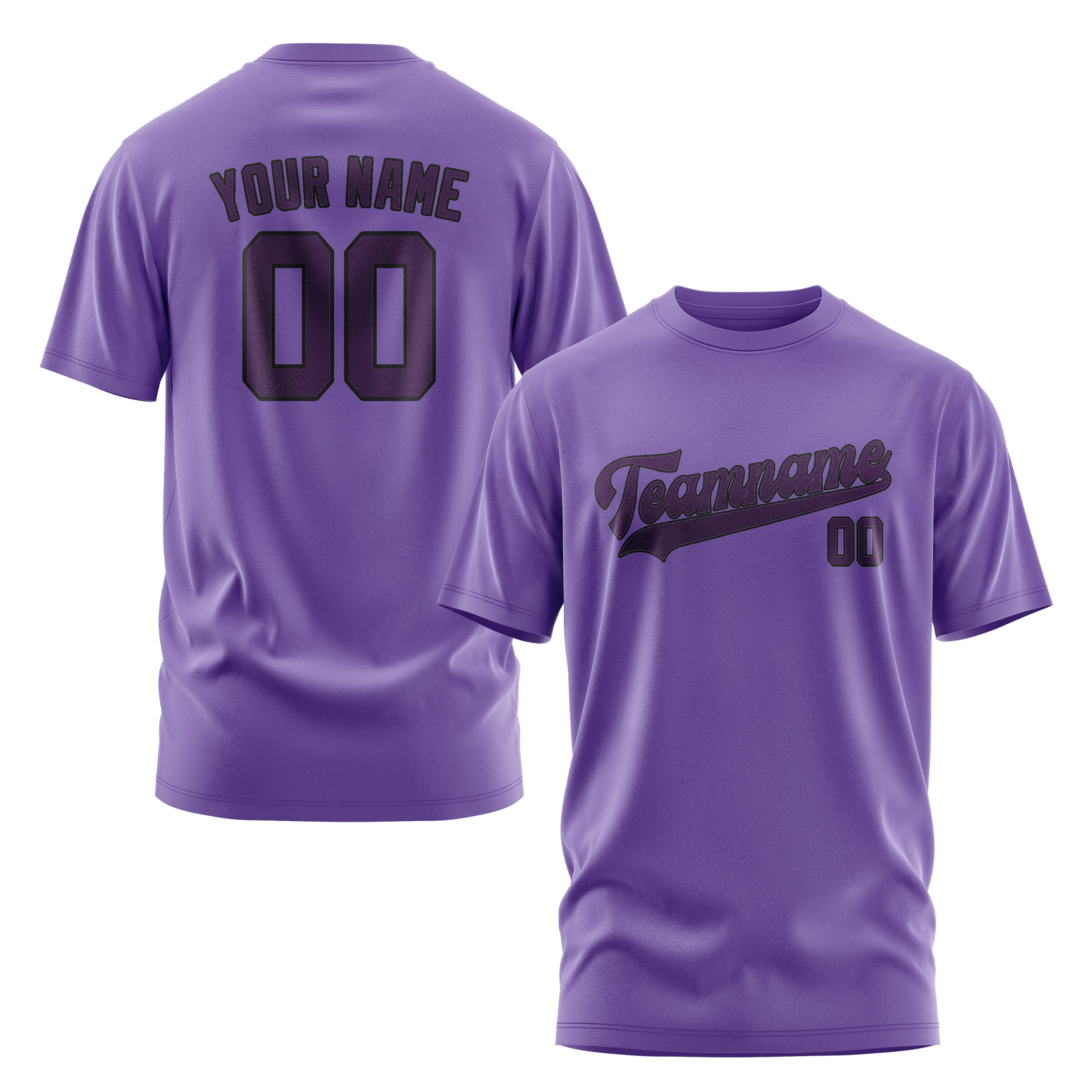 Maßgeschneidertes Lavendel Lila T-Shirt