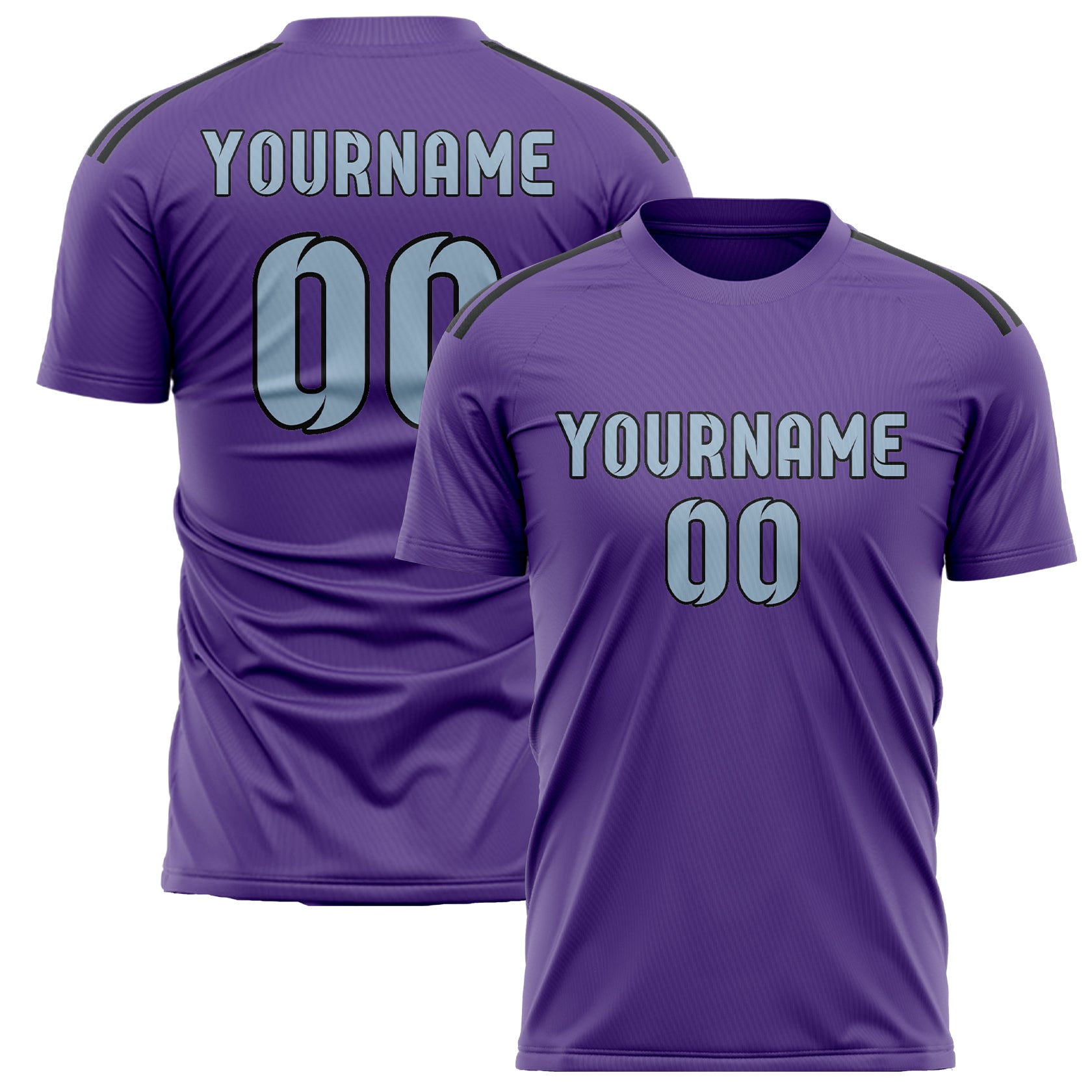 Benutzerdefiniertes Professionelles Lavendel Hellblau Fußballtrikot