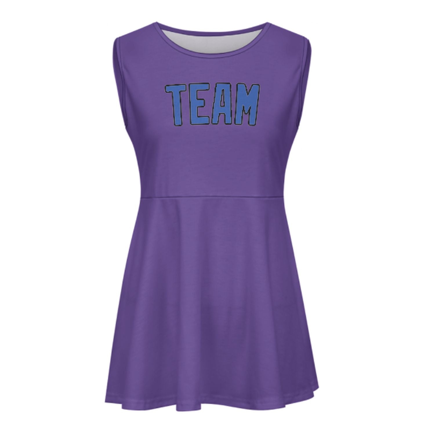 Maßgeschneidertes Lavendel Himmelblau Cheerleader-Kleid