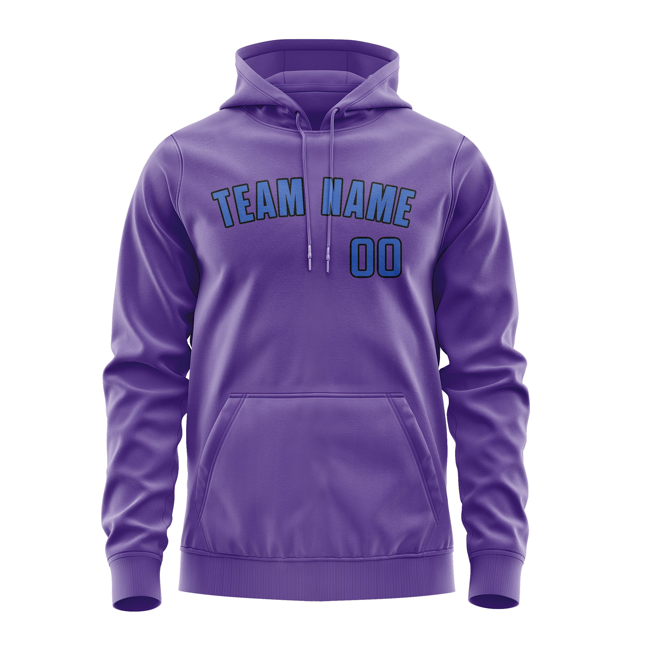 Maßgeschneidertes Lavendel Himmelblau Hoodie