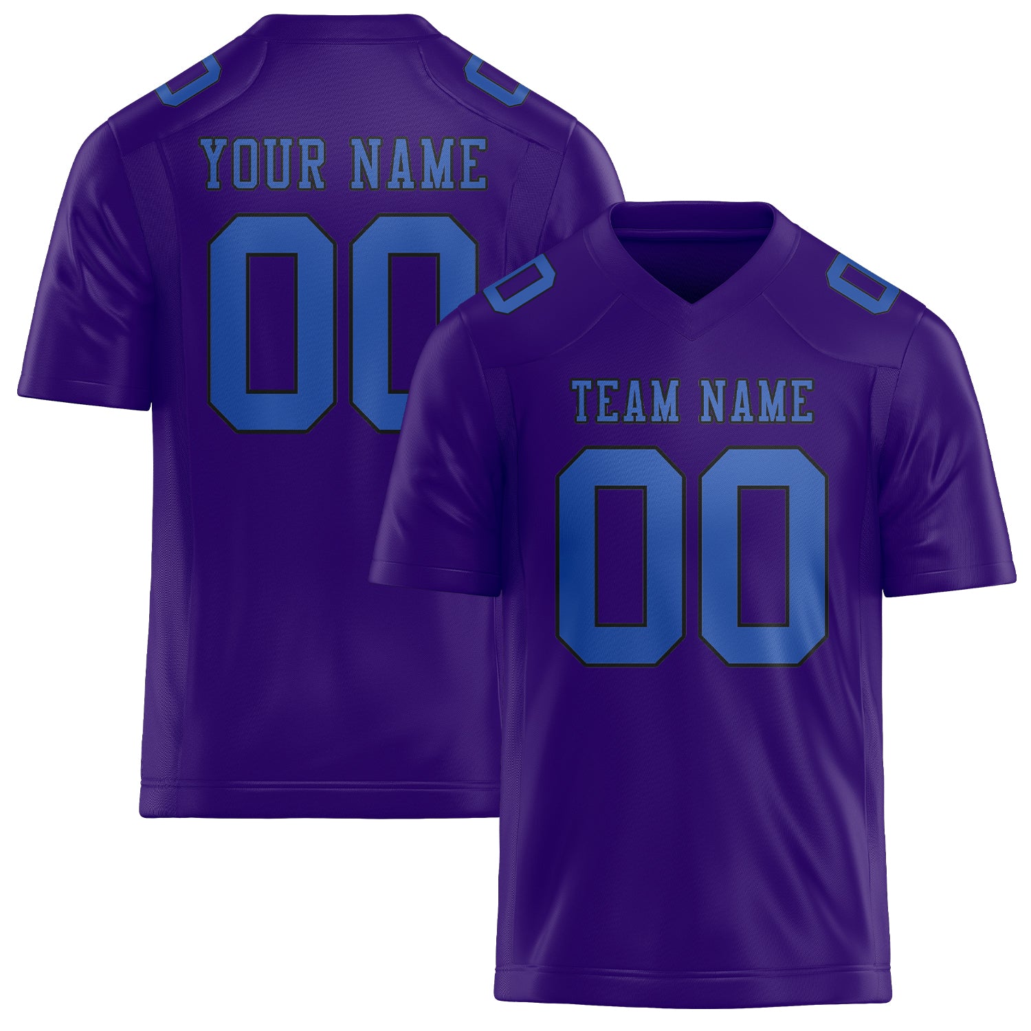 Maßgeschneidertes Professionelles Lavendel Himmelblau Rugbytrikot