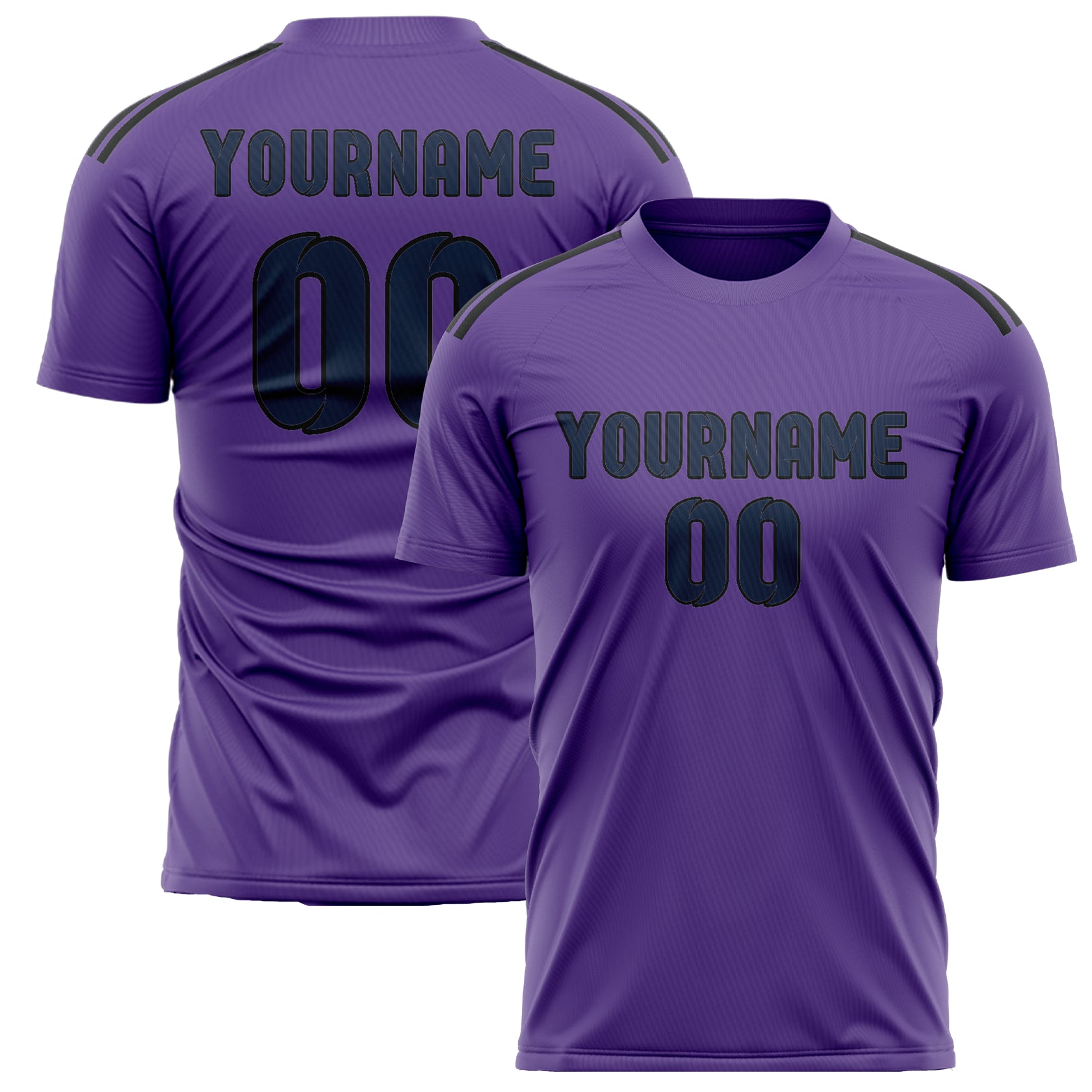 Benutzerdefiniertes Professionelles Lavendel Marineblau Fußballtrikot