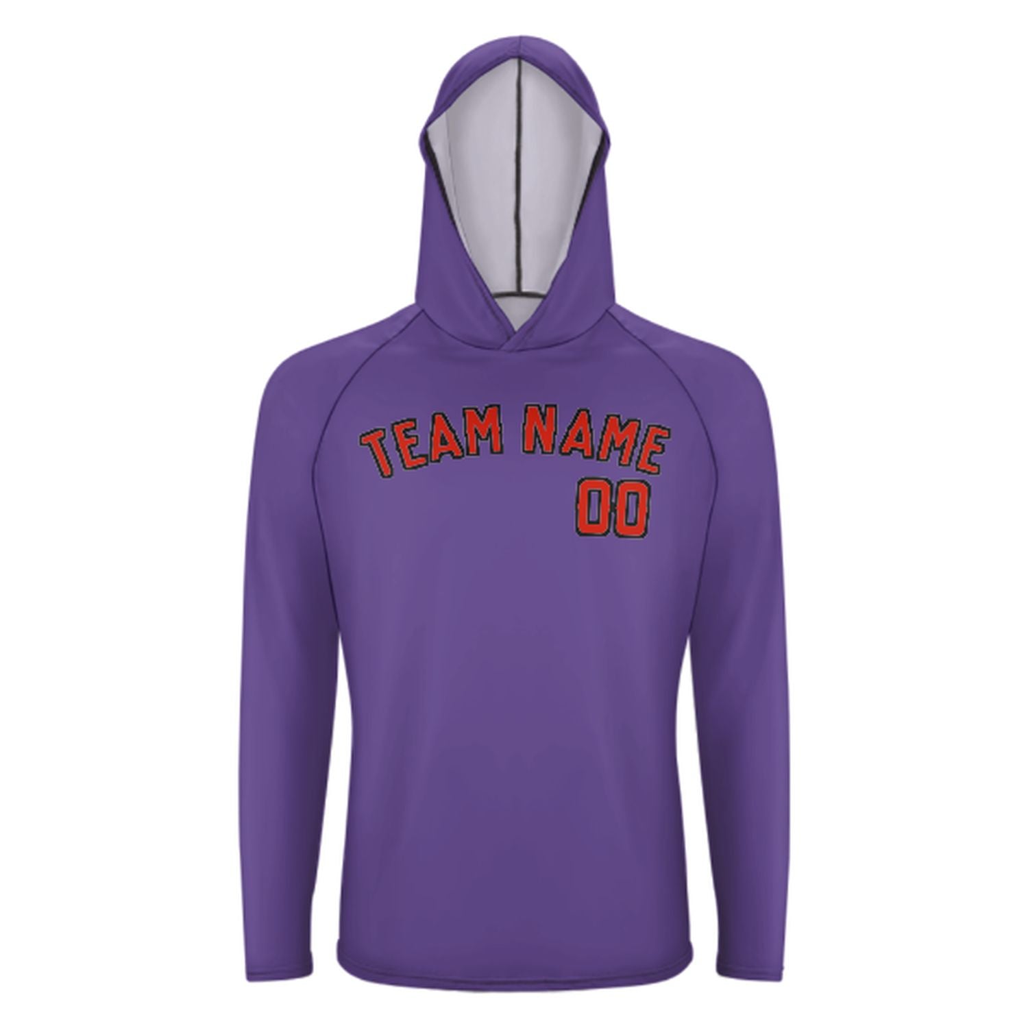 Maßgeschneidertes Lavendel Orangerot UV-Hoodie