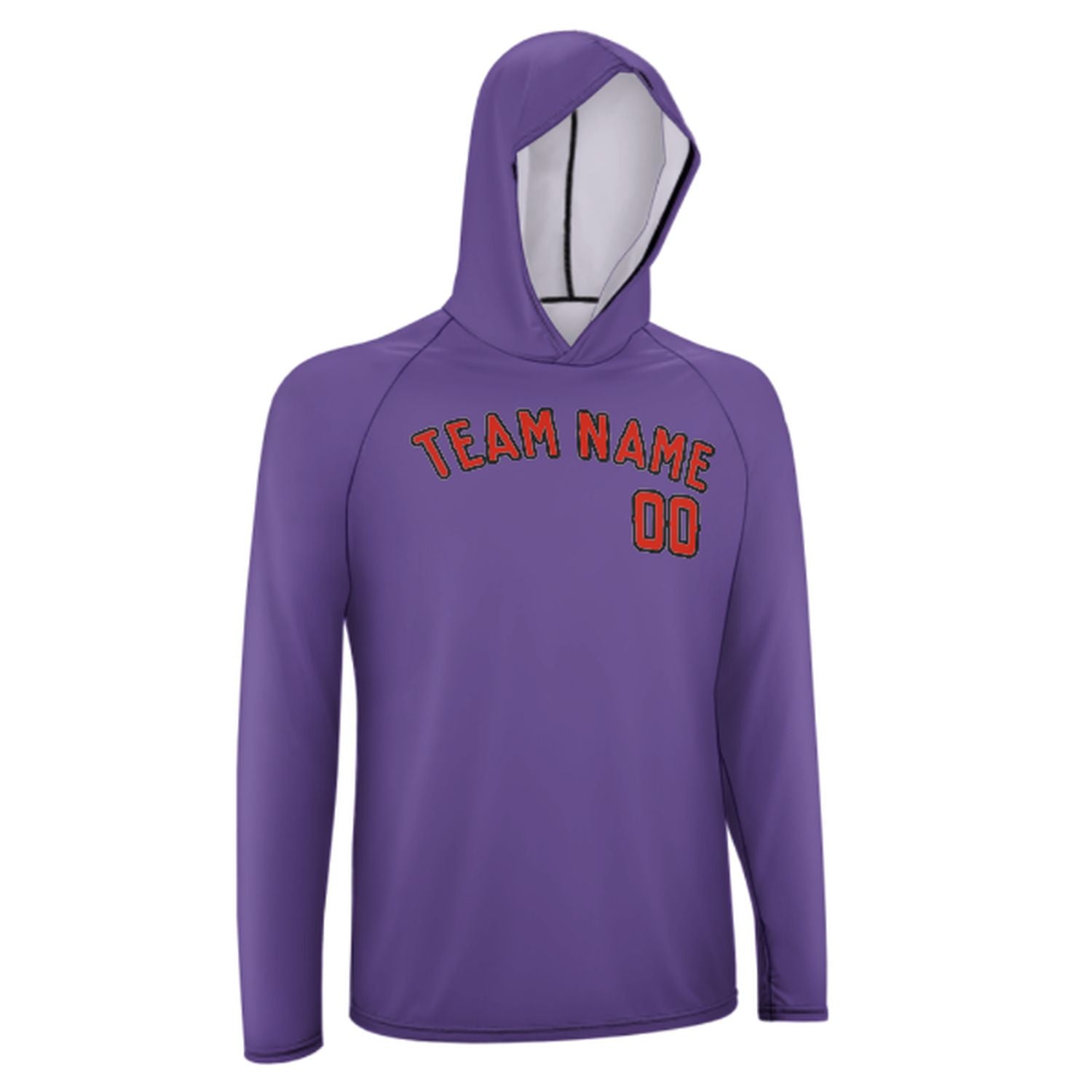 Maßgeschneidertes Lavendel Orangerot UV-Hoodie