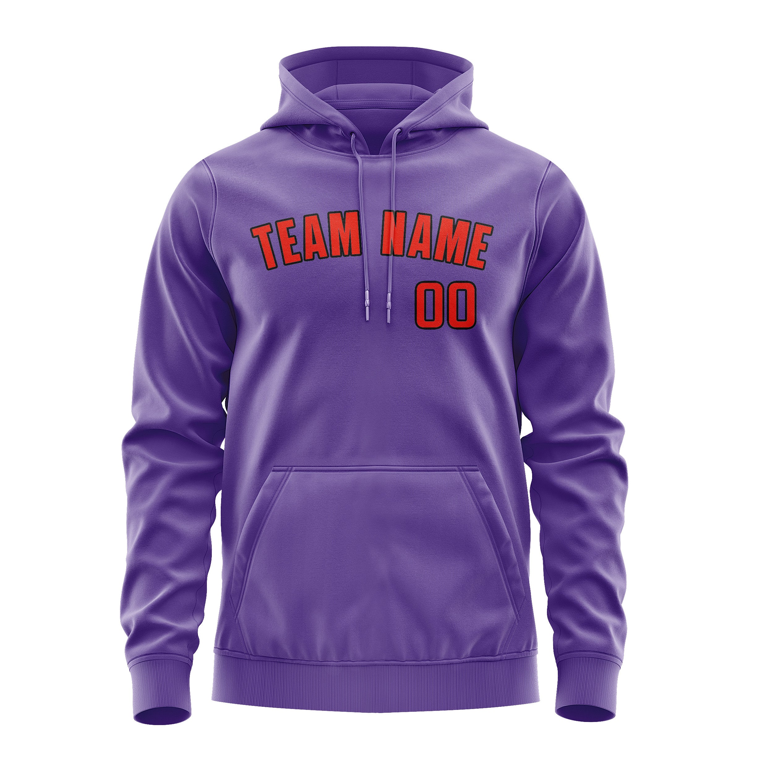 Maßgeschneidertes Lavendel Orangerot Hoodie