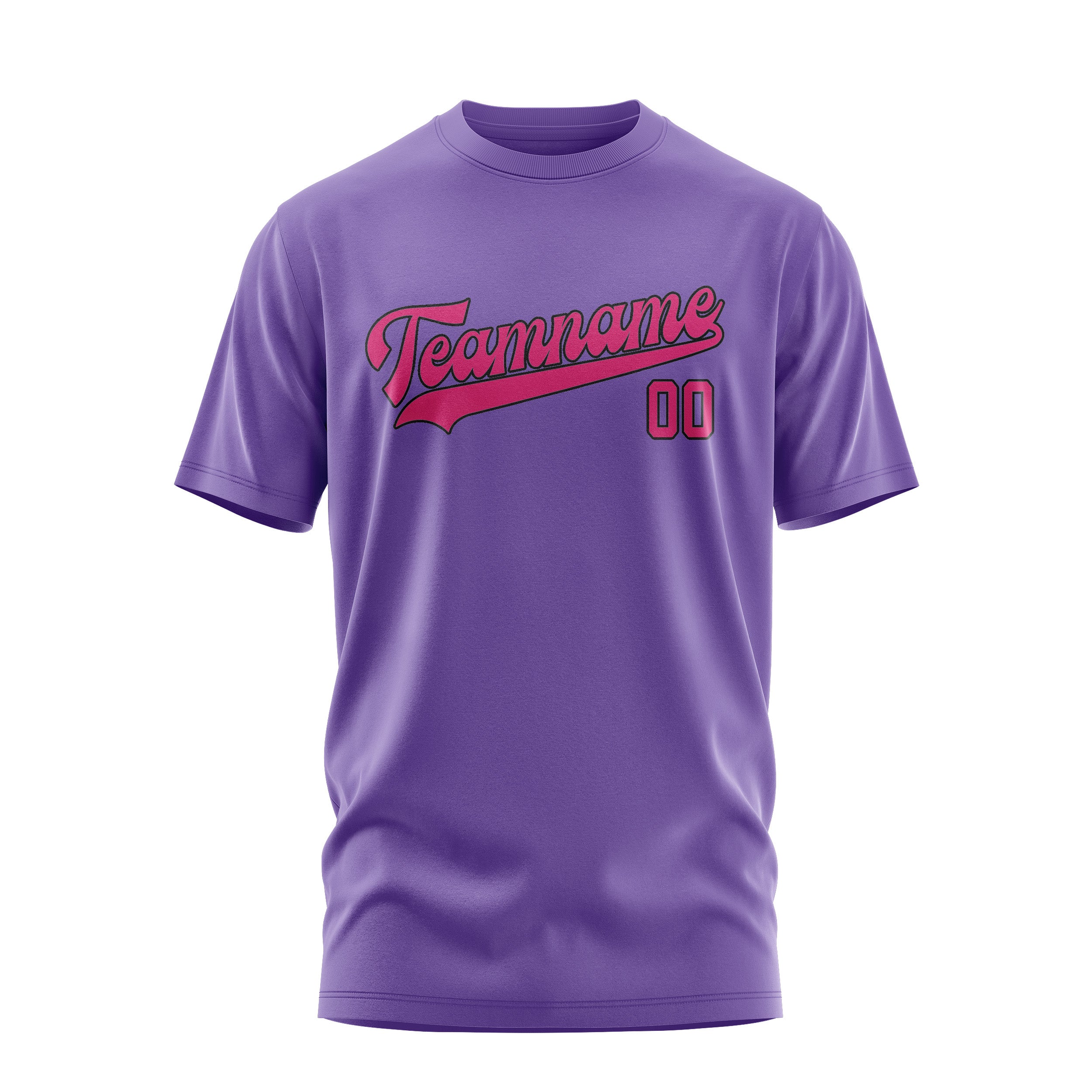 Maßgeschneidertes Lavendel Rosarot T-Shirt