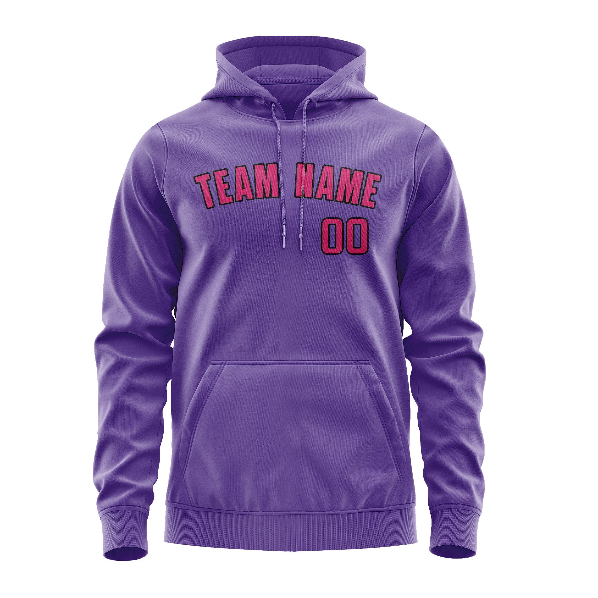 Maßgeschneidertes Lavendel Rosarot Hoodie