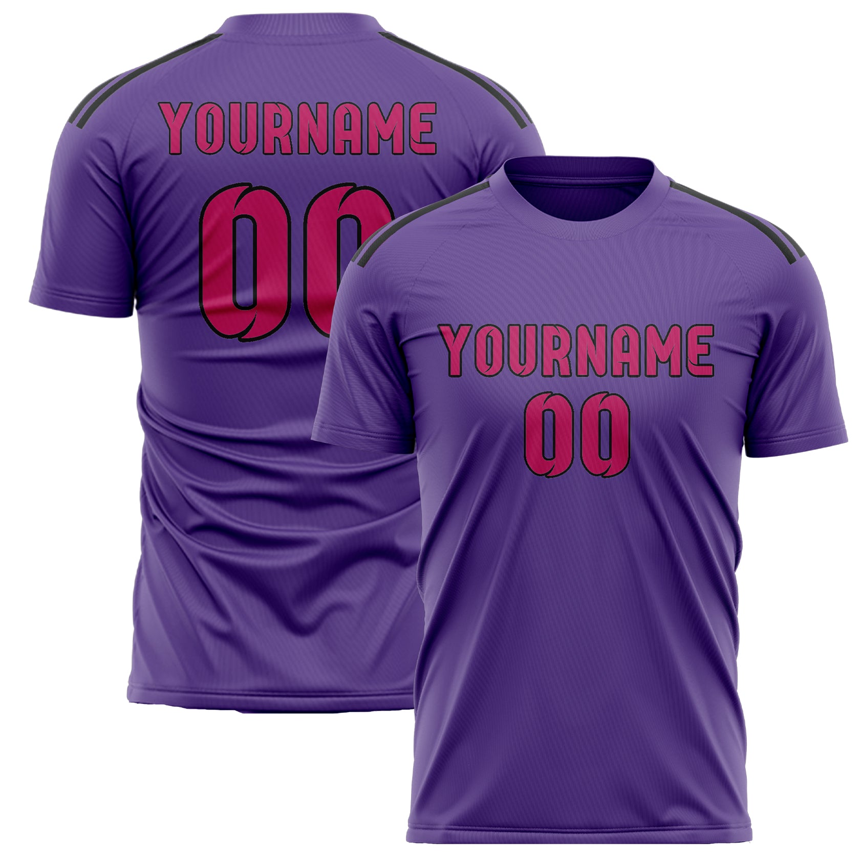 Benutzerdefiniertes Professionelles Lavendel Rosarot Fußballtrikot