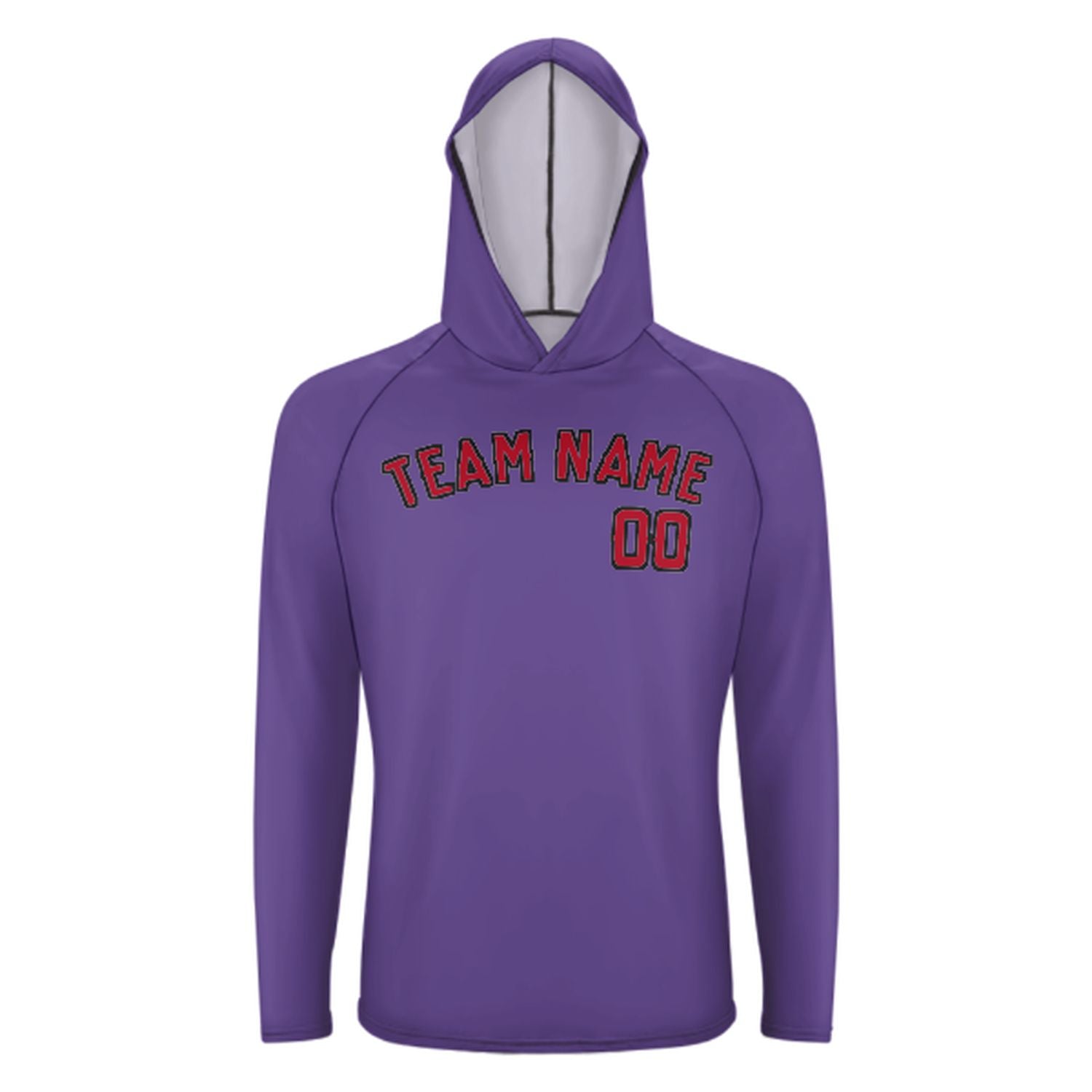 Maßgeschneidertes Lavendel Rot UV-Hoodie