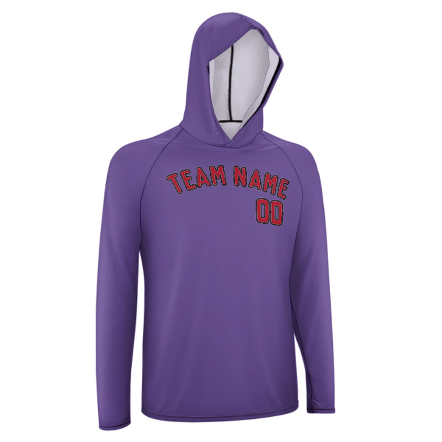 Maßgeschneidertes Lavendel Rot UV-Hoodie