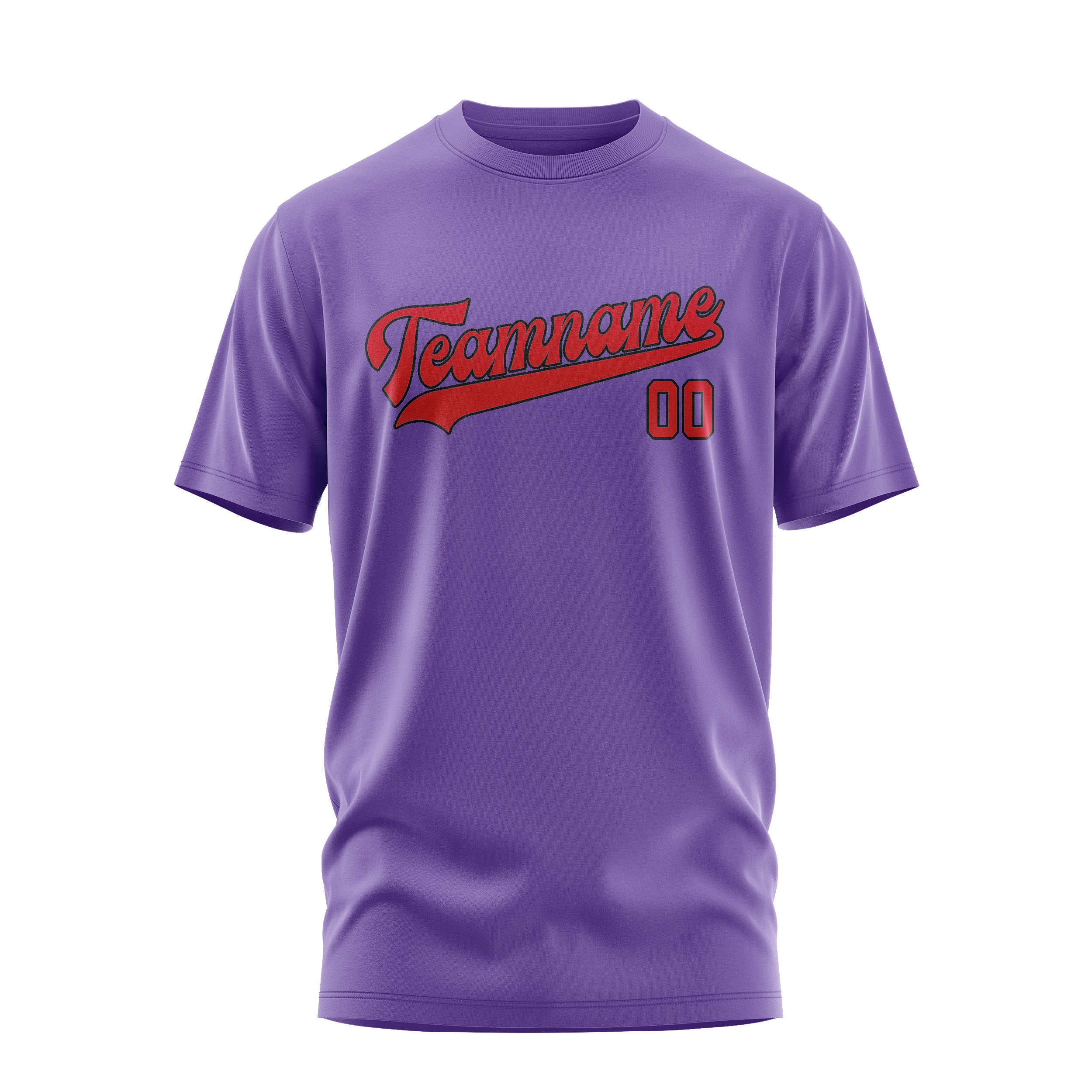 Maßgeschneidertes Lavendel Rot T-Shirt
