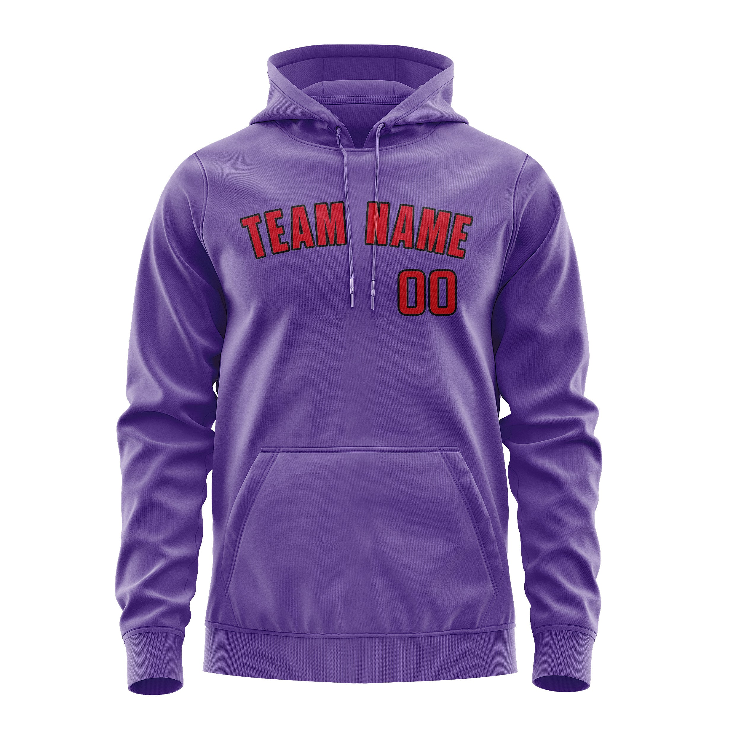 Maßgeschneidertes Lavendel Rot Hoodie