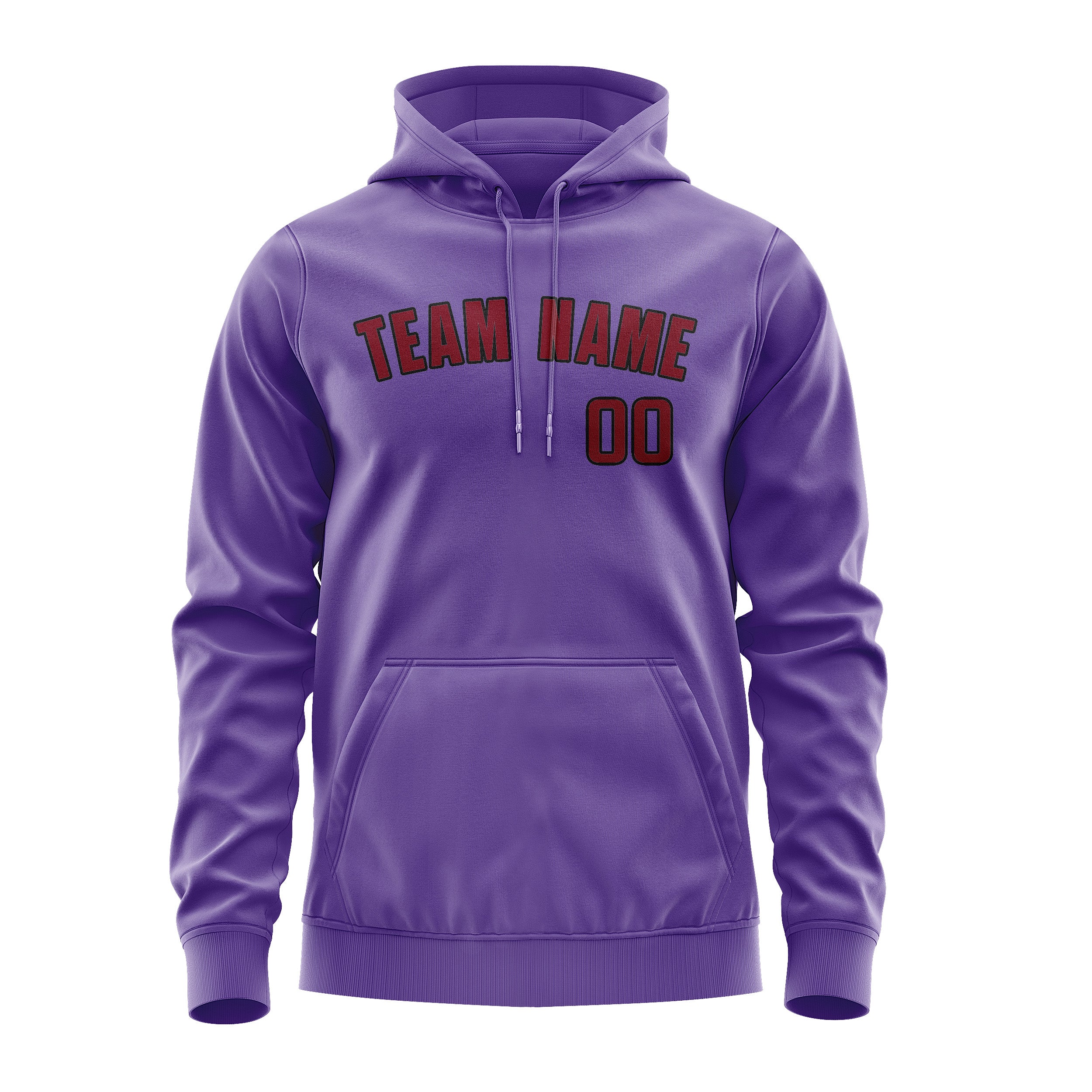 Maßgeschneidertes Lavendel Karmesinrot Hoodie