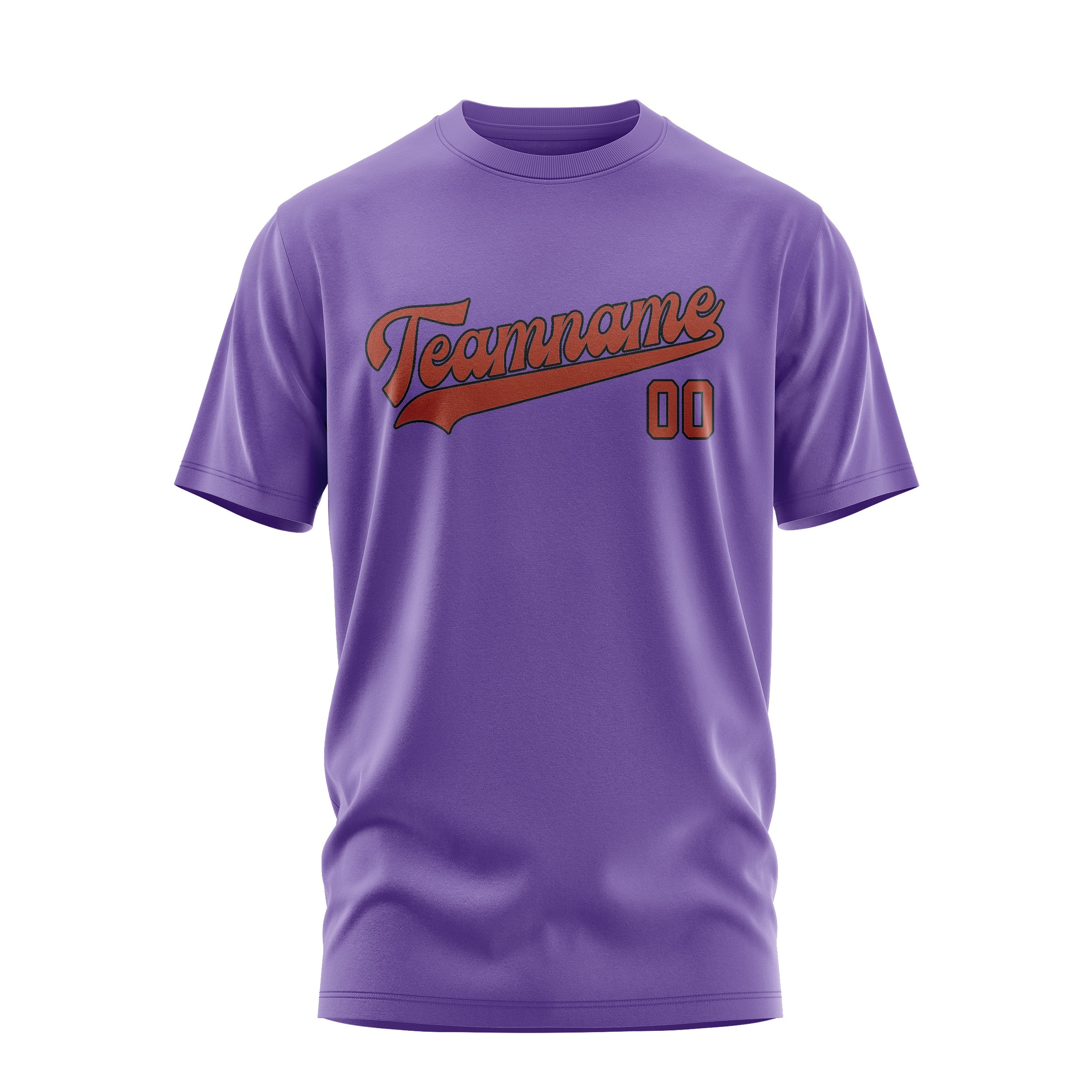 Maßgeschneidertes Lavendel Korallenrot T-Shirt