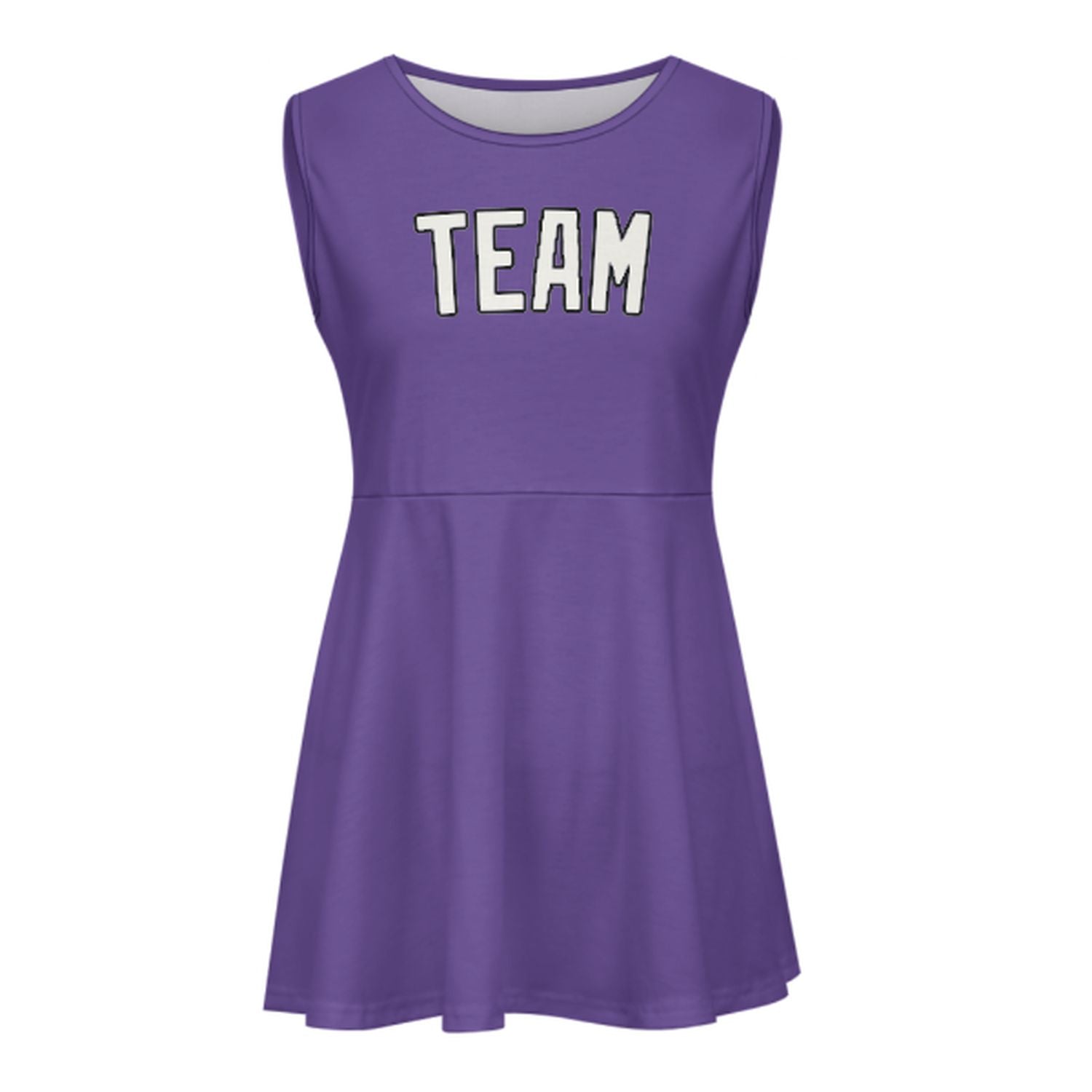 Maßgeschneidertes Lavendel Weiß Cheerleader-Kleid