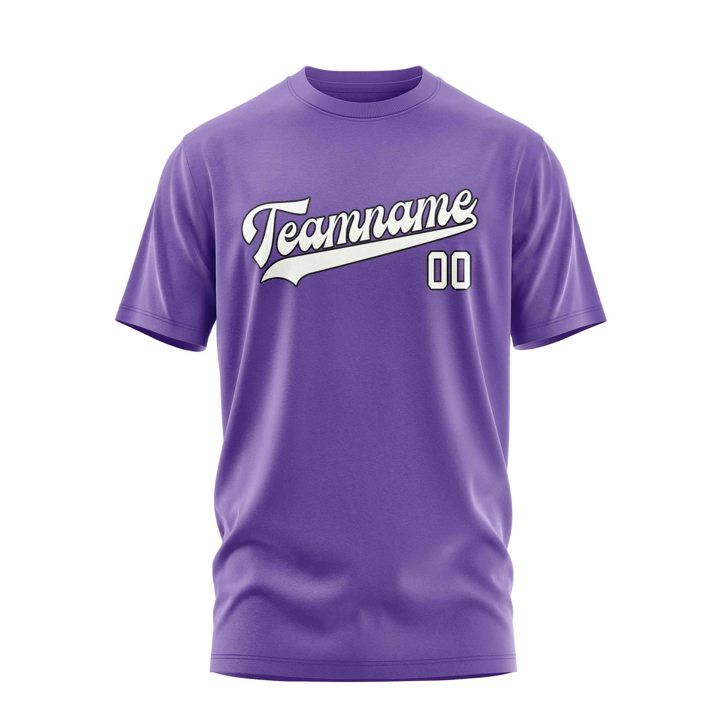 Maßgeschneidertes Lavendel Weiß T-Shirt