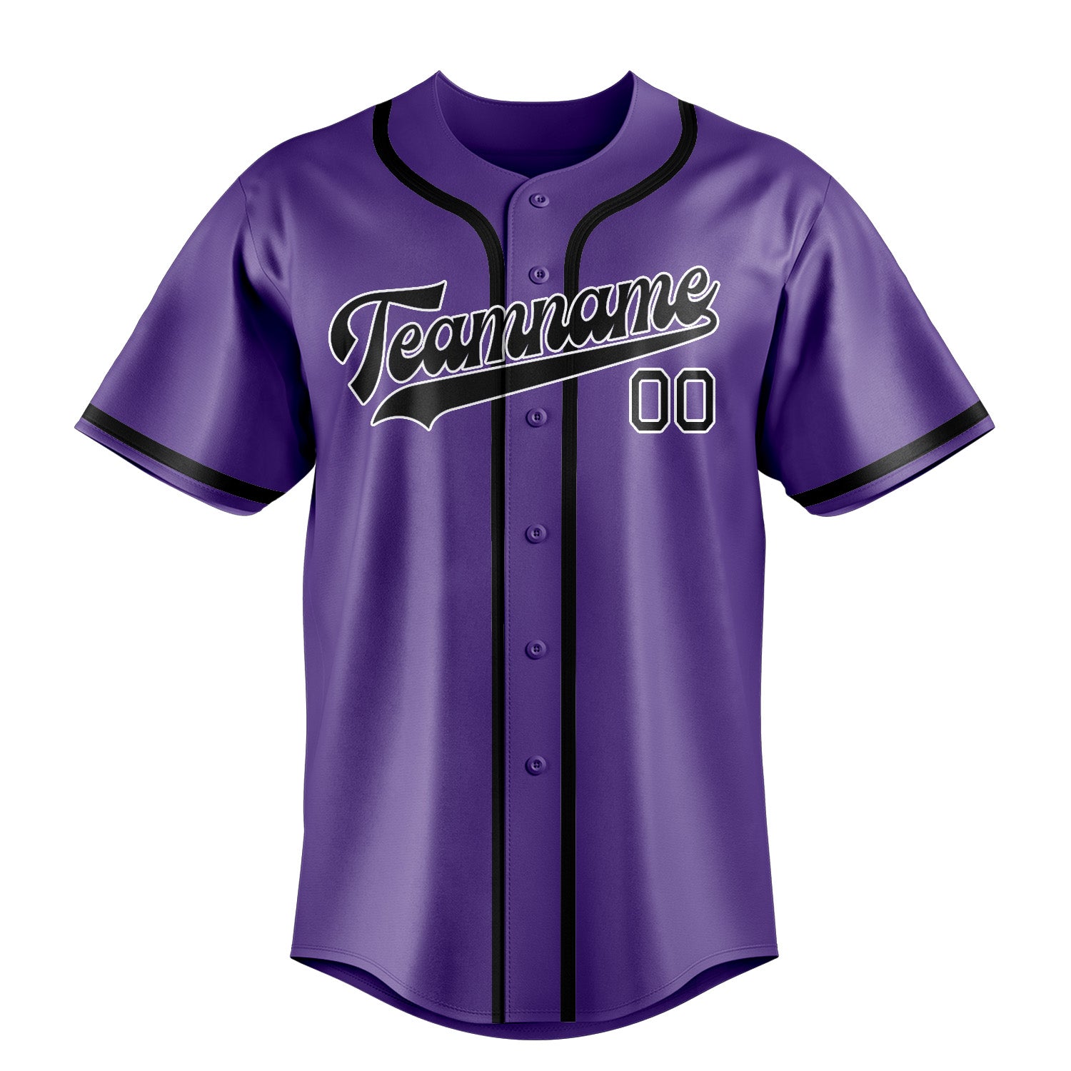 Benutzerdefiniertes Professionelles Lavendel Schwarz Baseballtrikot