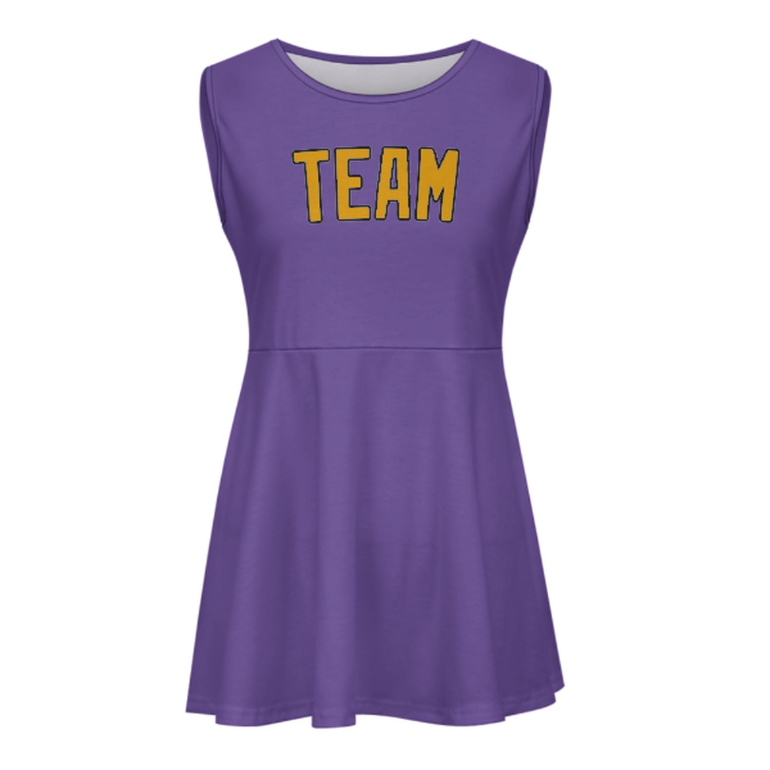 Maßgeschneidertes Lavendel Gelb Cheerleader-Kleid