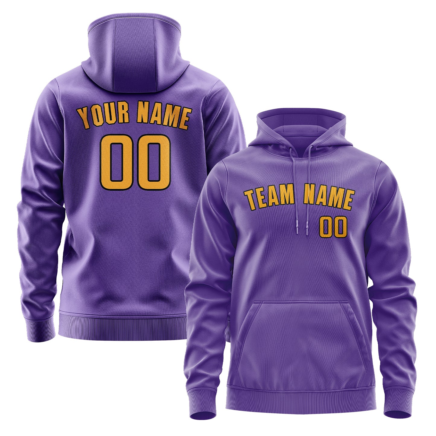 Maßgeschneidertes Lavendel Gelb Hoodie