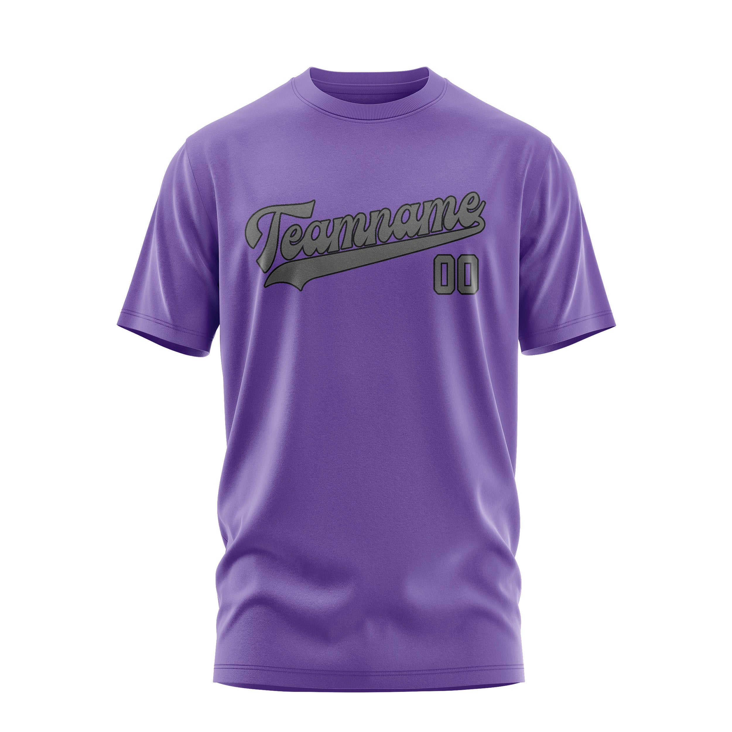 Maßgeschneidertes Lavendel Dunkelgrau T-Shirt