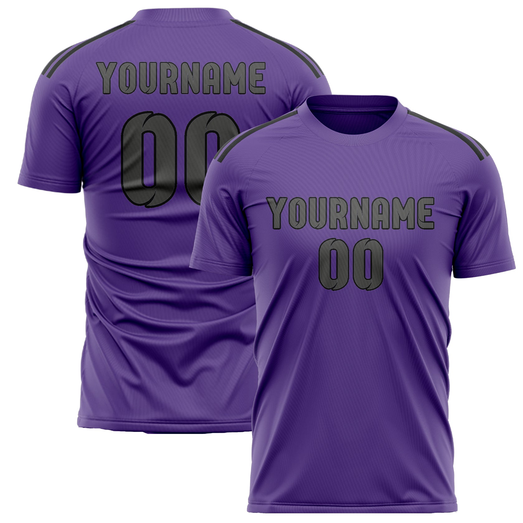 Benutzerdefiniertes Professionelles Lavendel Dunkelgrau Fußballtrikot