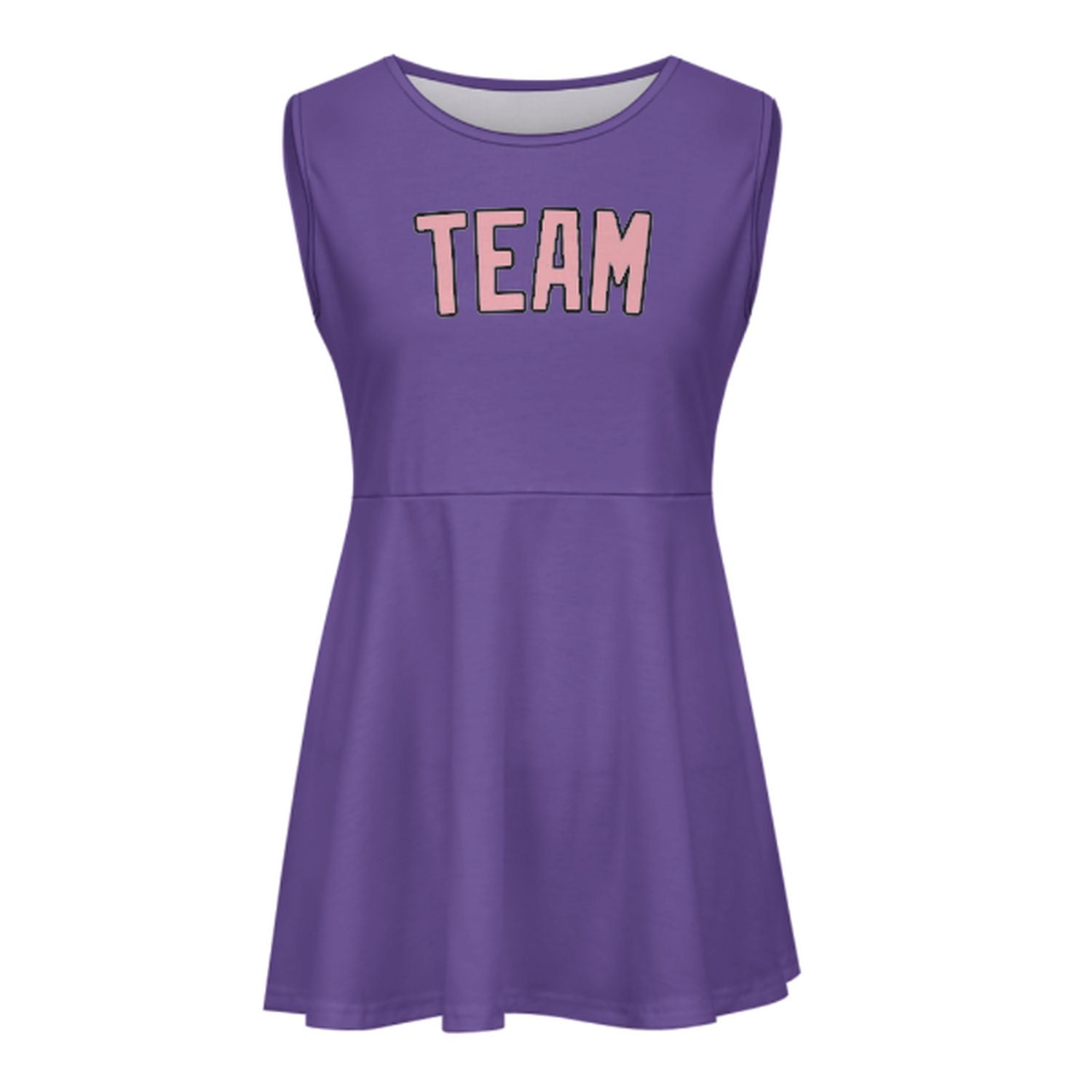 Maßgeschneidertes Lavendel Rosa Cheerleader-Kleid