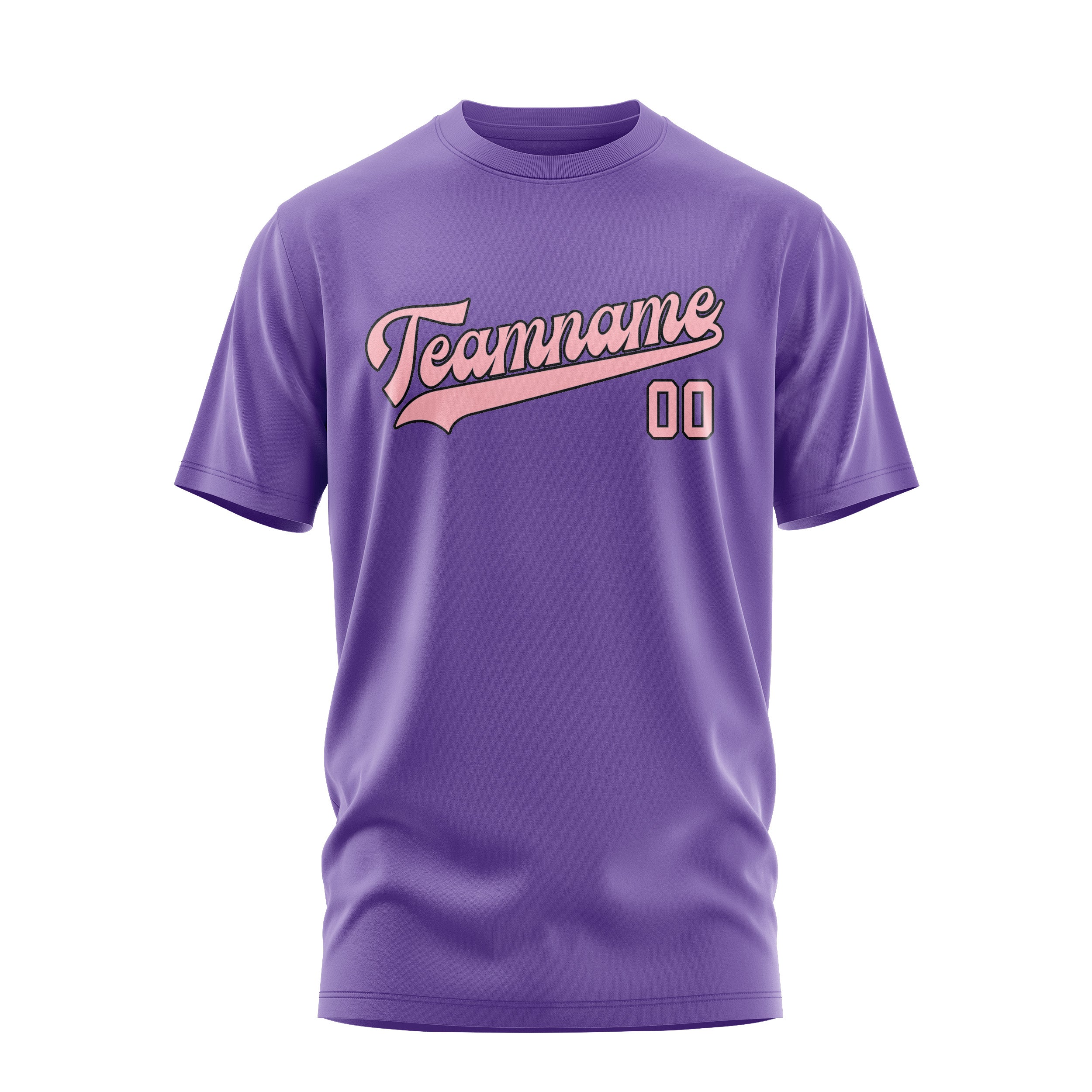 Maßgeschneidertes Lavendel Rosa T-Shirt