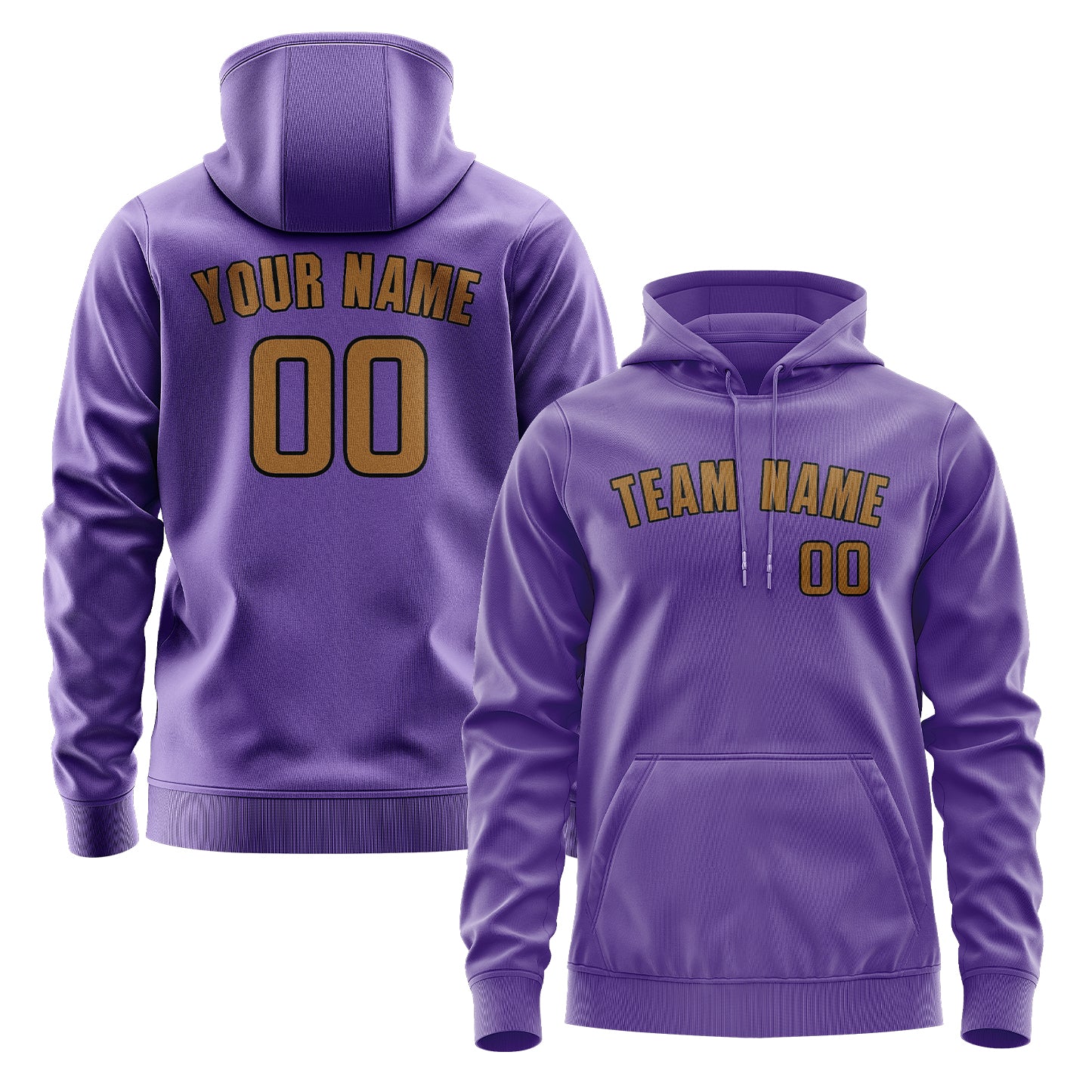 Maßgeschneidertes Lavendel Khaki Hoodie