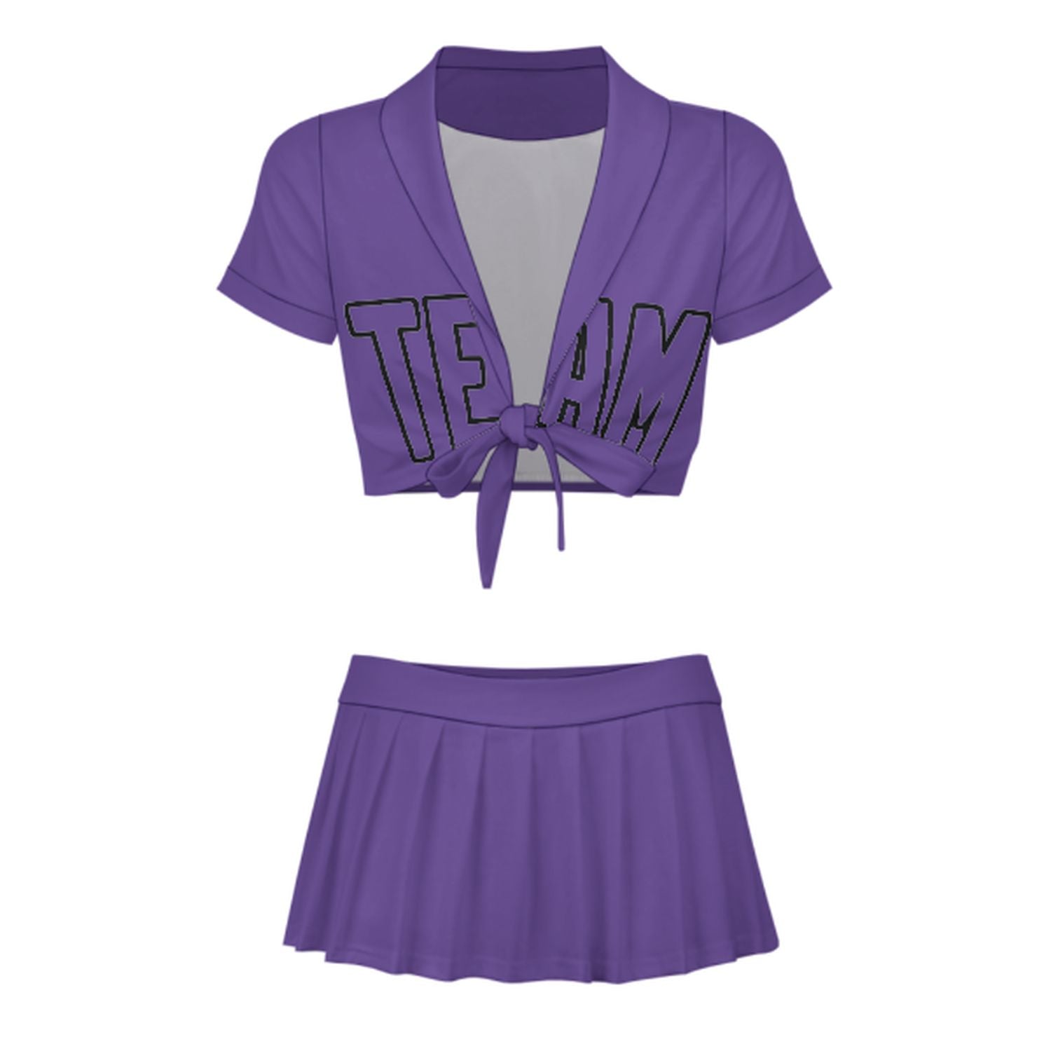 Maßgeschneidertes Lavendel Lavendel Cheerleader Outfit Set