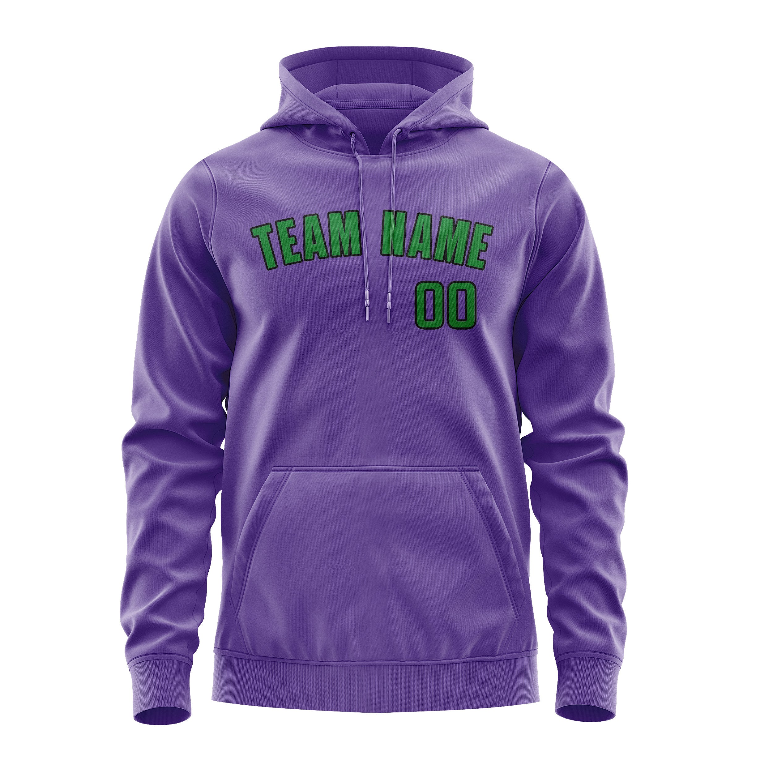 Maßgeschneidertes Lavendel Smaragdgrün Hoodie