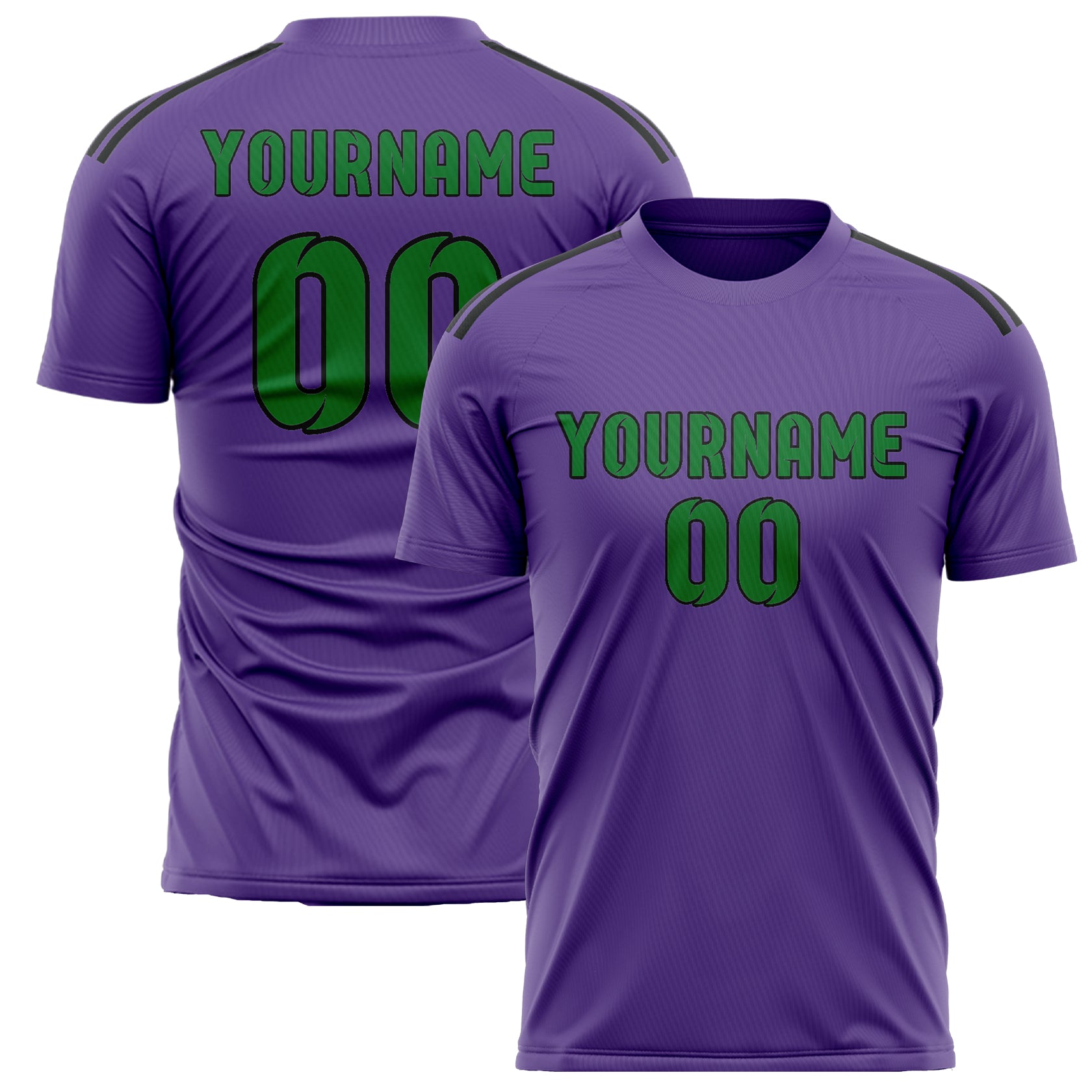Benutzerdefiniertes Professionelles Lavendel Smaragdgrün Fußballtrikot