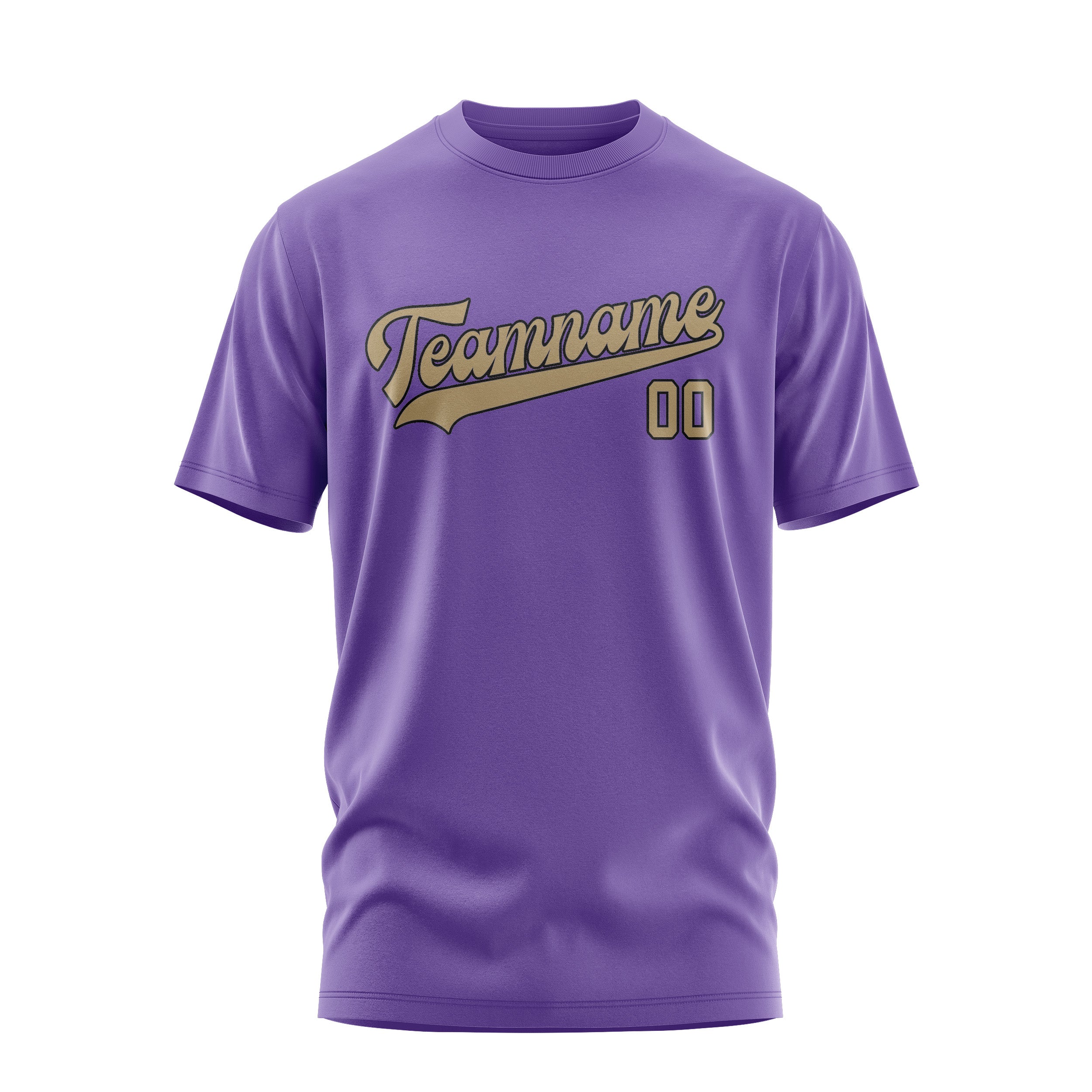 Maßgeschneidertes Lavendel Hellkhaki T-Shirt
