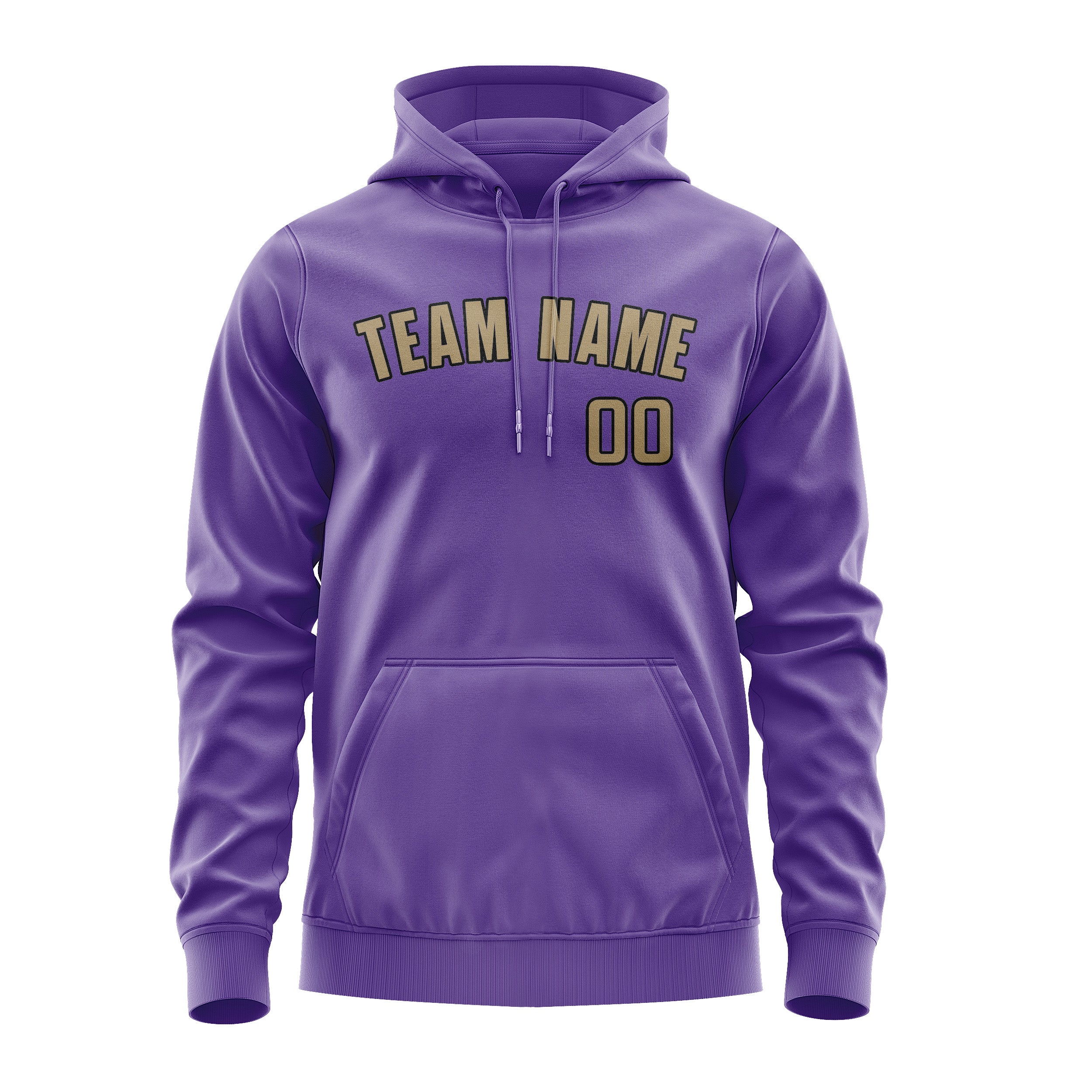 Maßgeschneidertes Lavendel Hellkhaki Hoodie