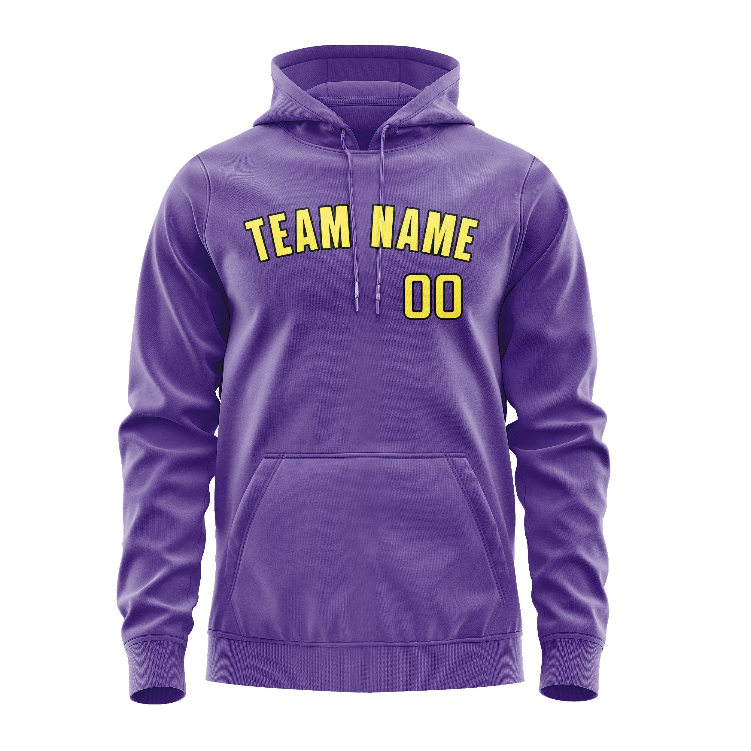 Maßgeschneidertes Lavendel Blassgelb Hoodie