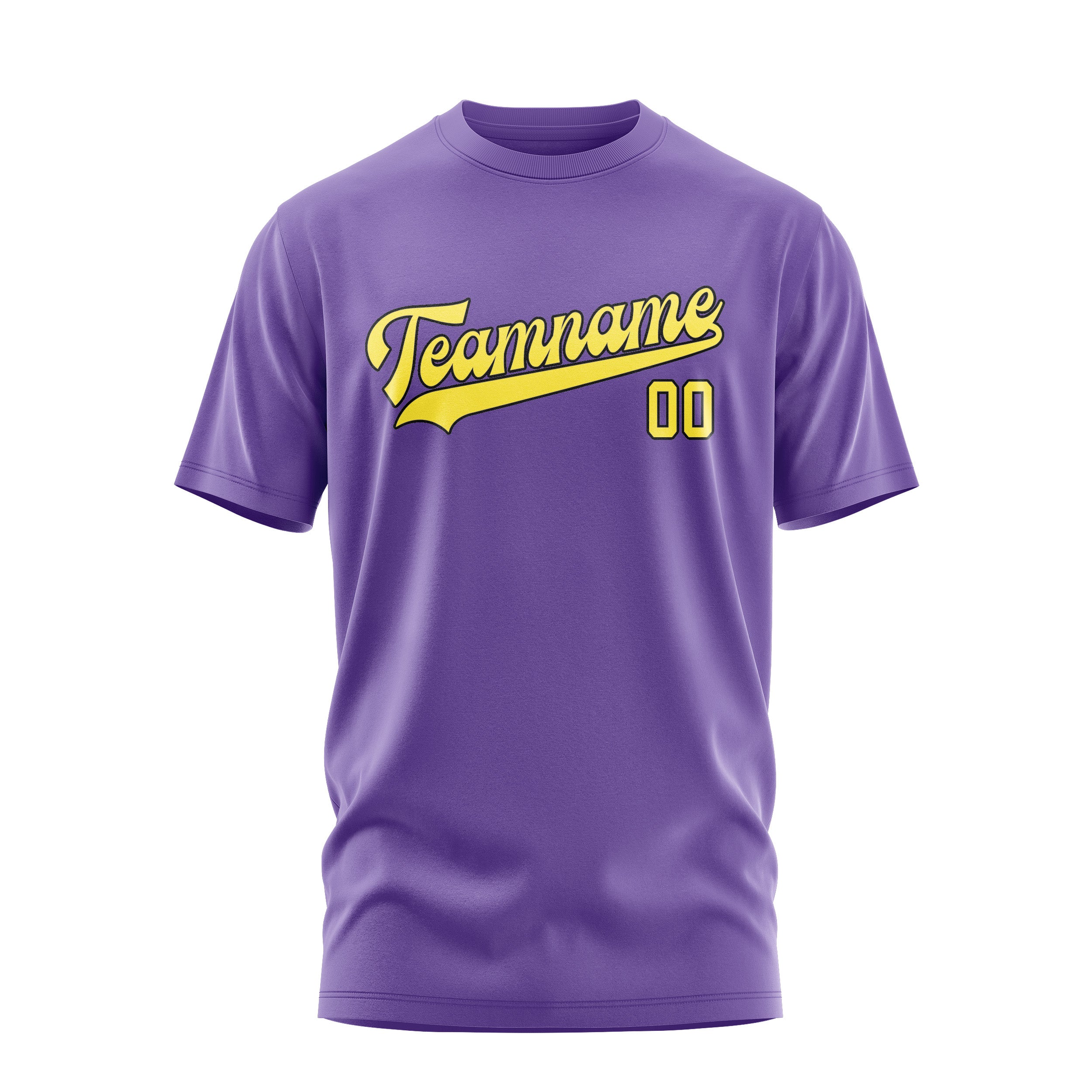Maßgeschneidertes Lavendel Blassgelb T-Shirt