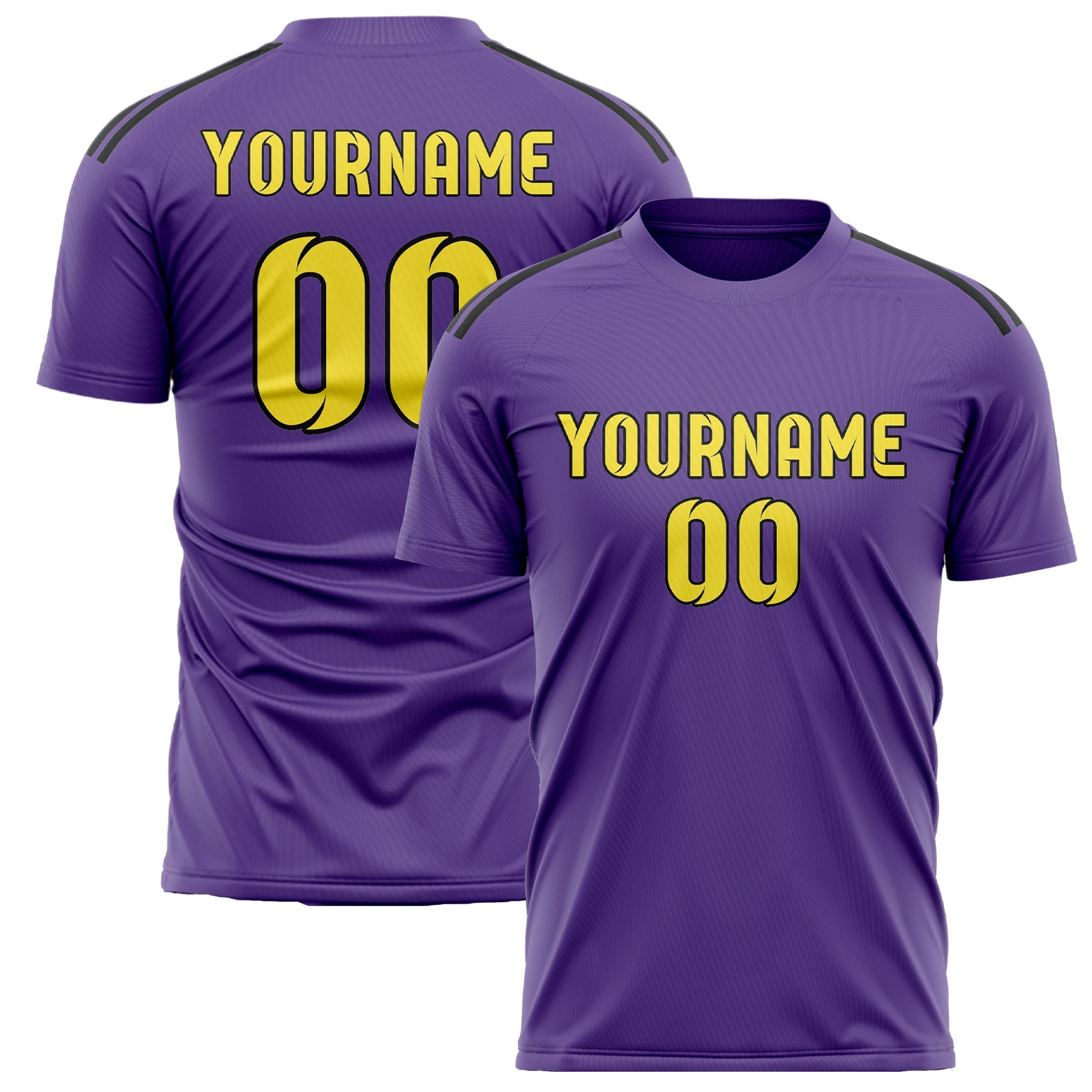 Benutzerdefiniertes Professionelles Lavendel Blassgelb Fußballtrikot