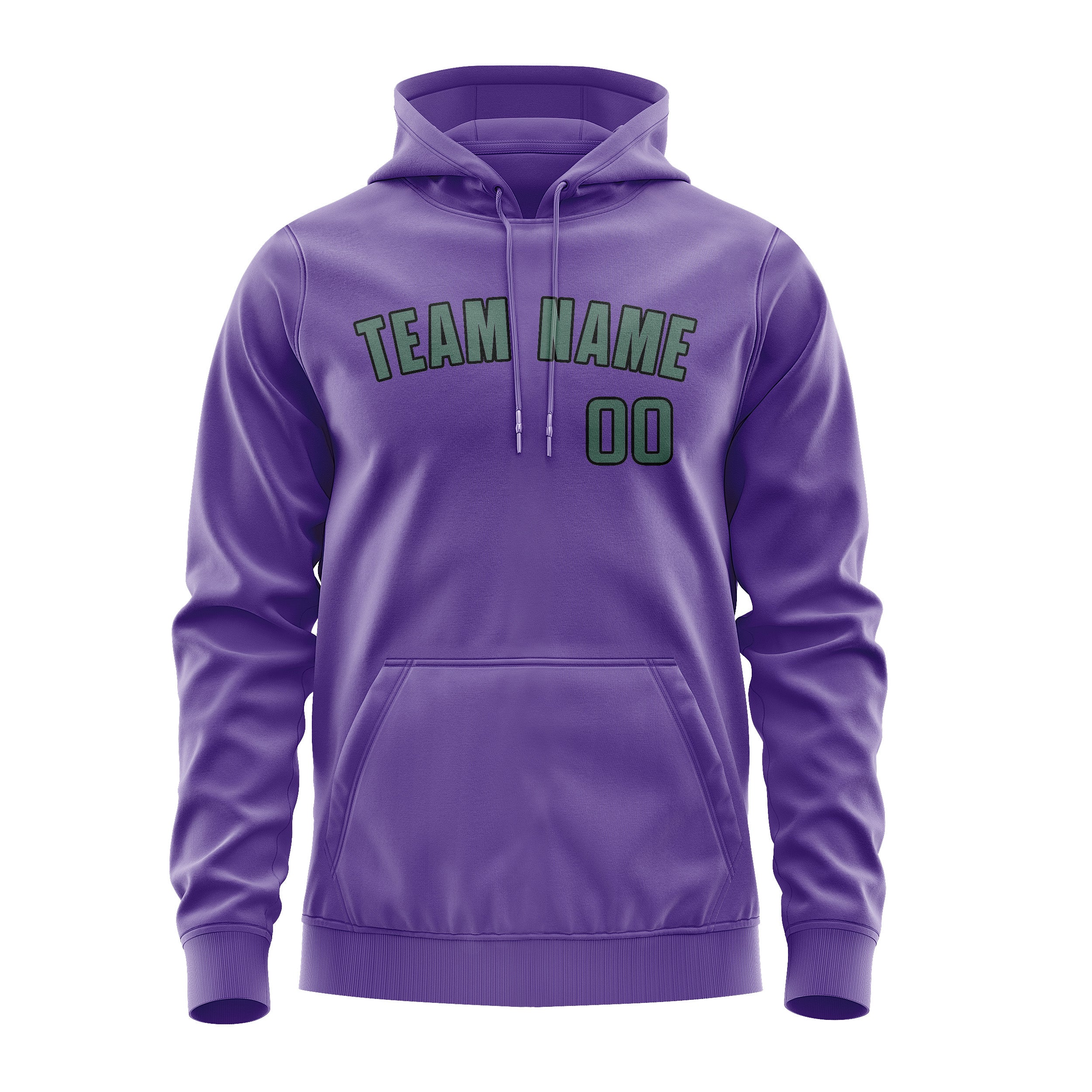 Maßgeschneidertes Lavendel Blaugrün Hoodie