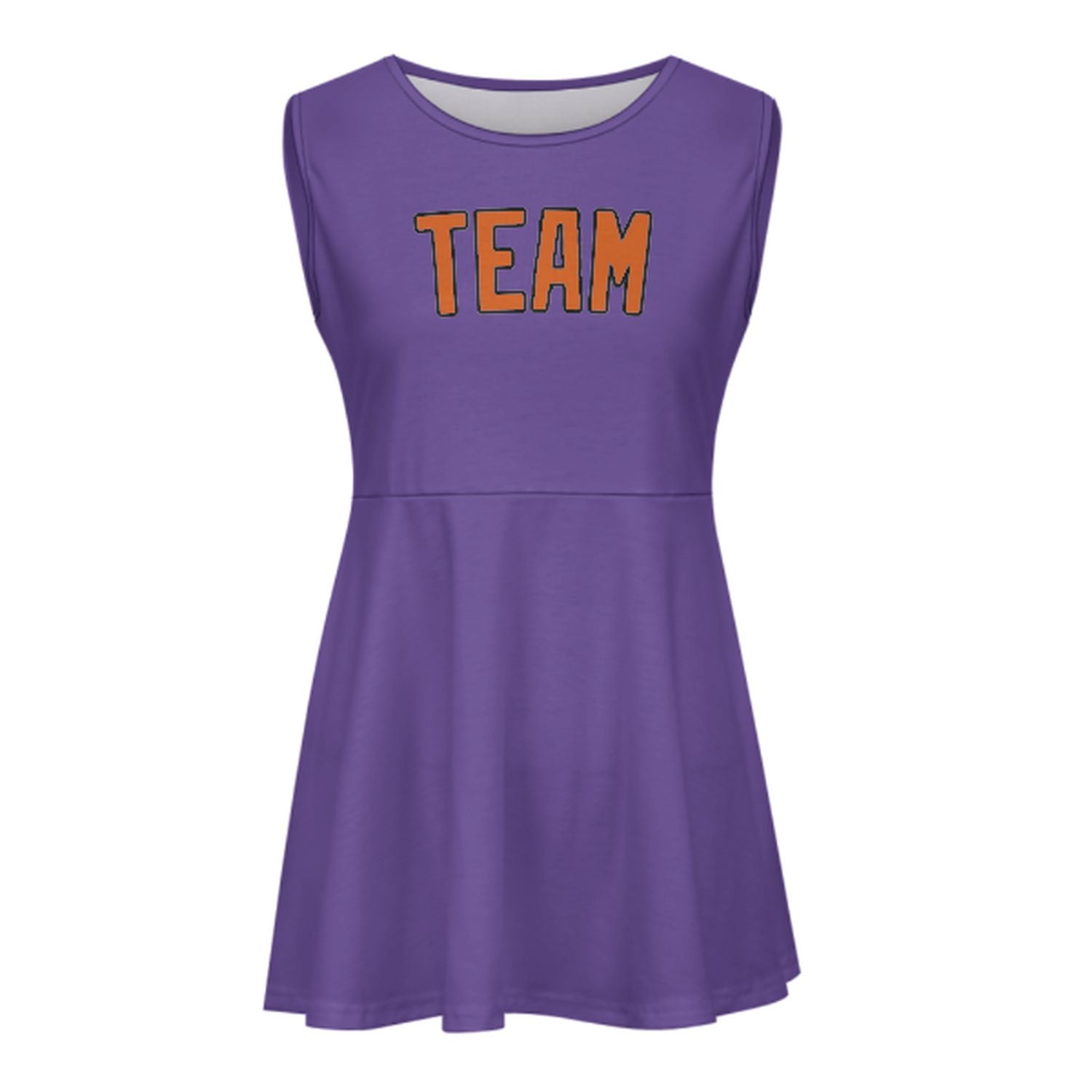 Maßgeschneidertes Lavendel Orange Cheerleader-Kleid