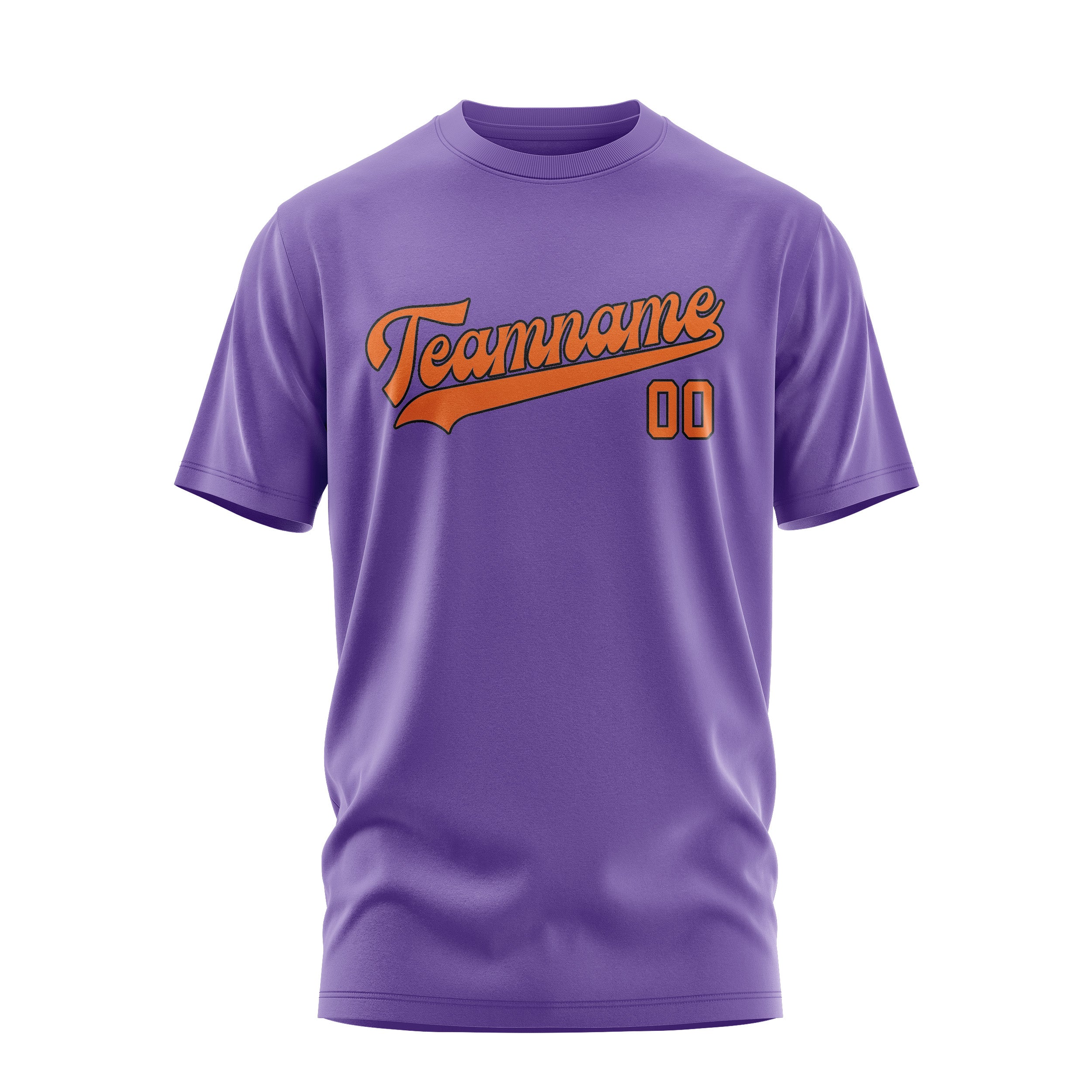 Maßgeschneidertes Lavendel Orange T-Shirt
