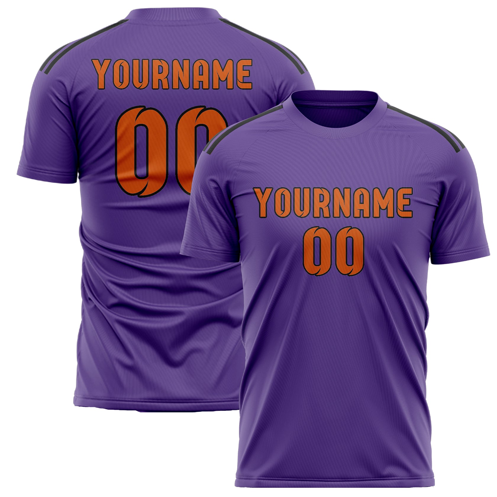 Benutzerdefiniertes Professionelles Lavendel Orange Fußballtrikot