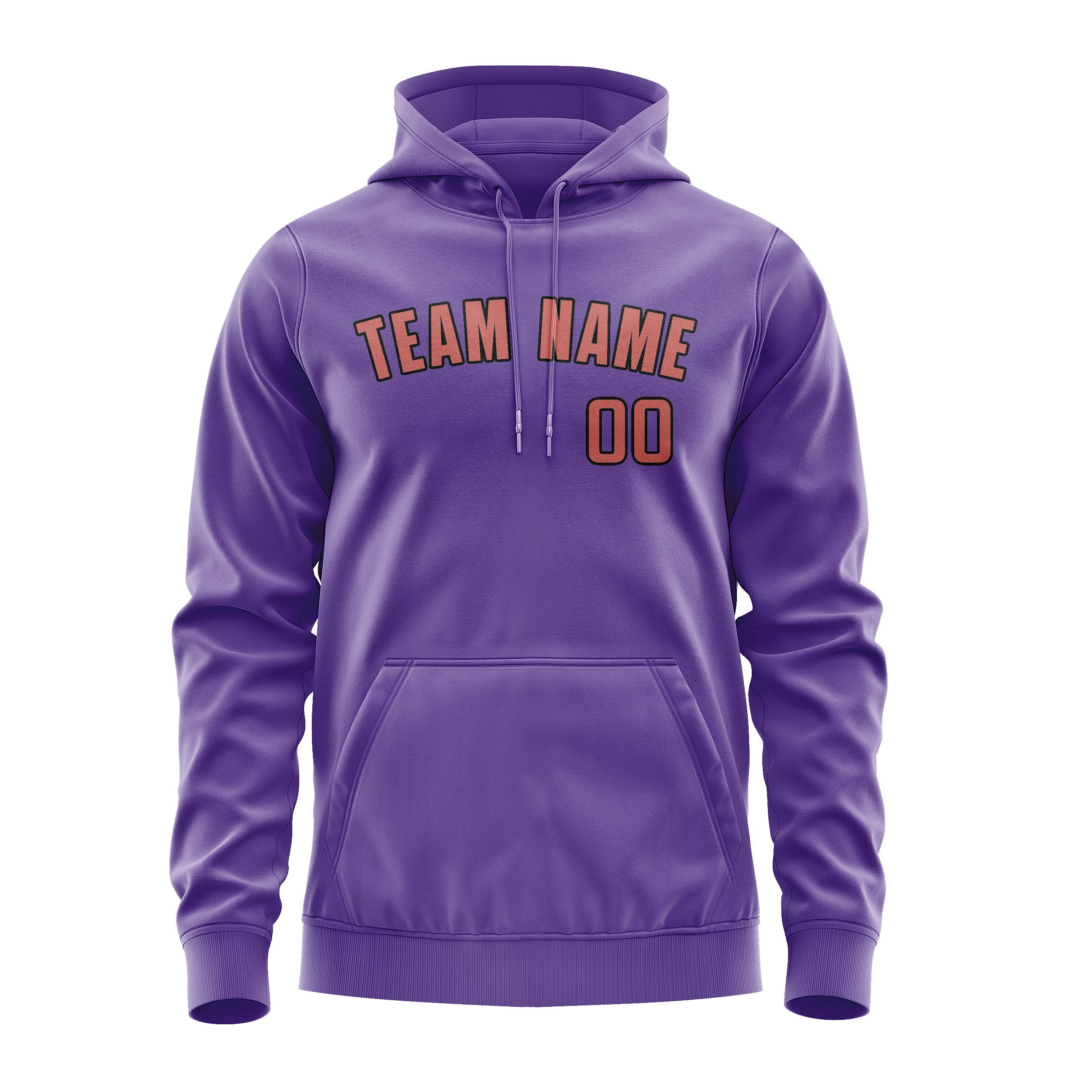 Maßgeschneidertes Lavendel Kupferrose Hoodie
