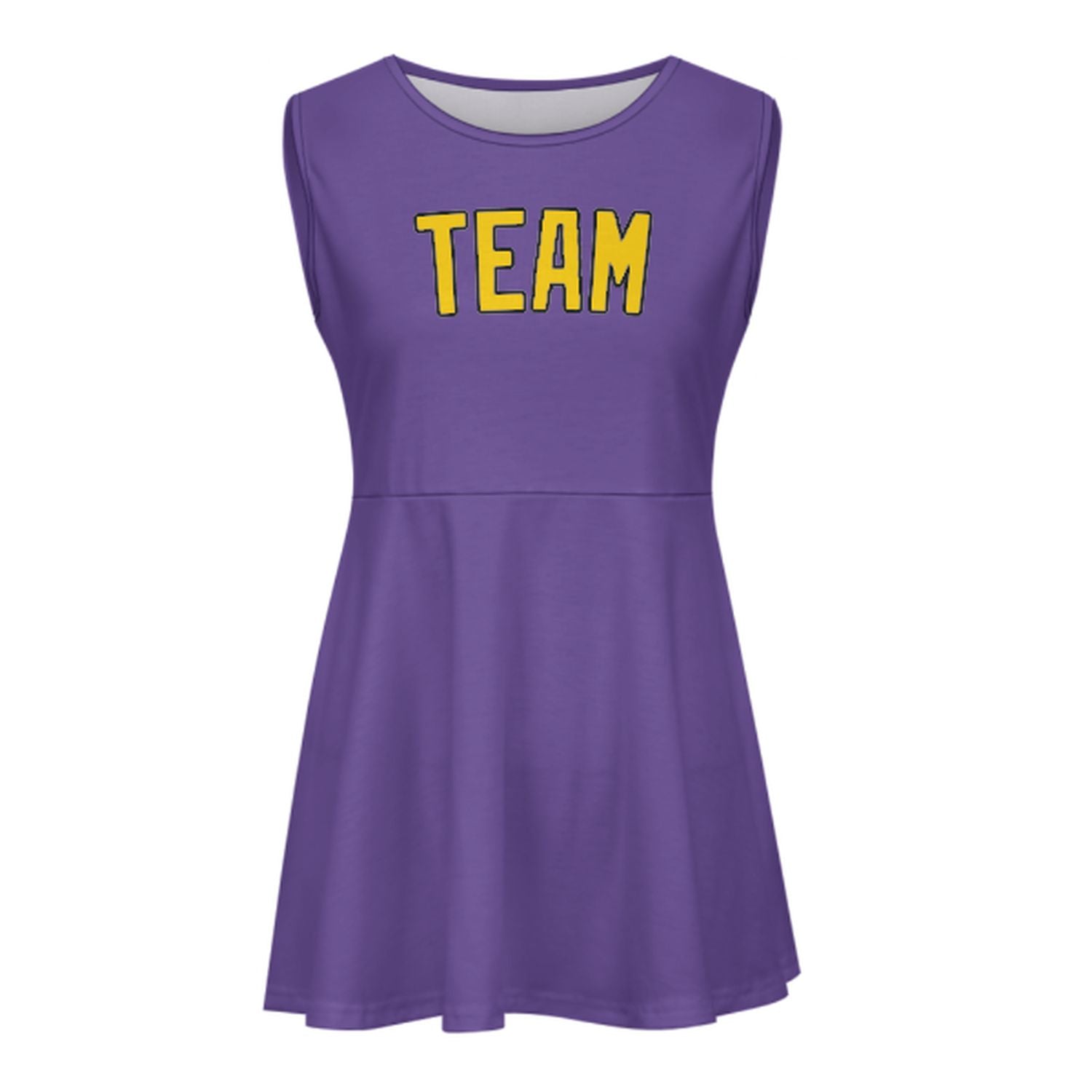 Maßgeschneidertes Lavendel Gold Cheerleader-Kleid