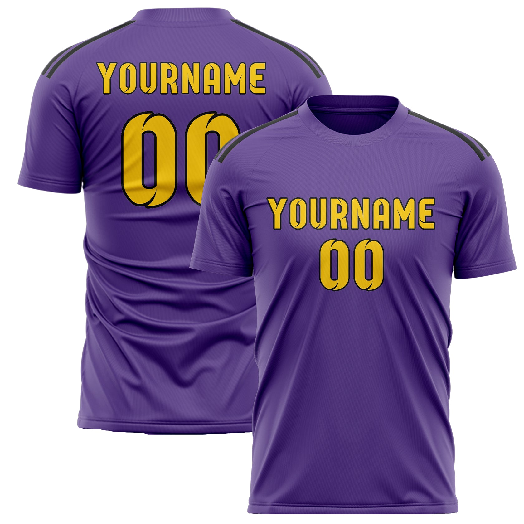 Benutzerdefiniertes Professionelles Lavendel Gold Fußballtrikot