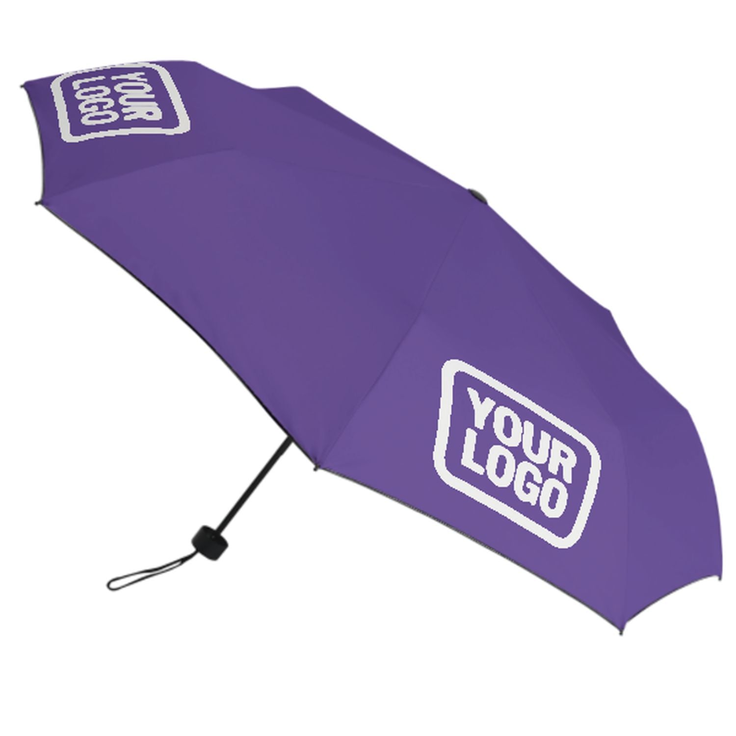 Maßgeschneidertes Lavendel Weiß Automatik-Regenschirm